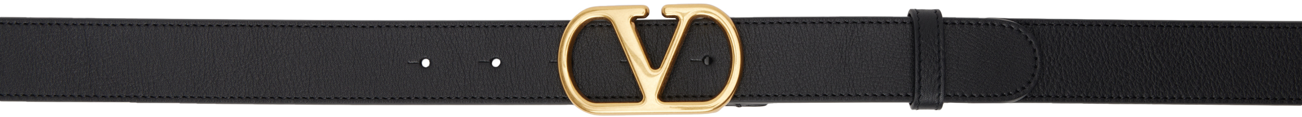 Black VLogo Signature Belt