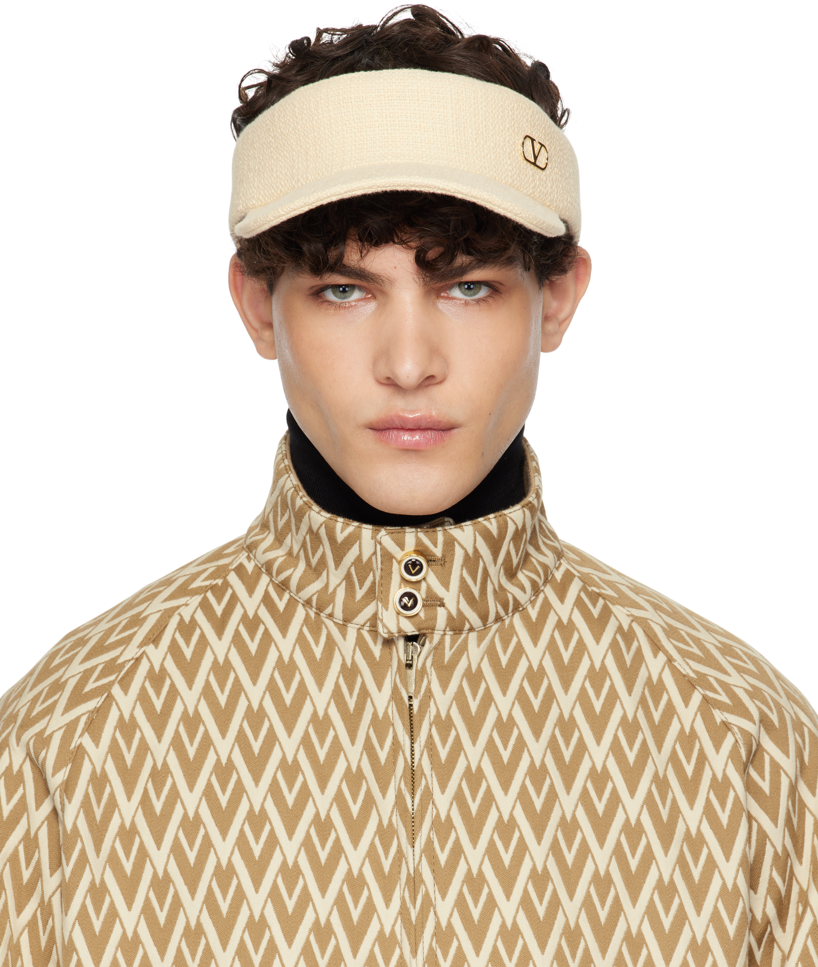 【VALENTINO】最新作★V-LOGO SIGNATURE バイザー Valentino Garavani Vlogo Signature Visor (VALENTINO/サン