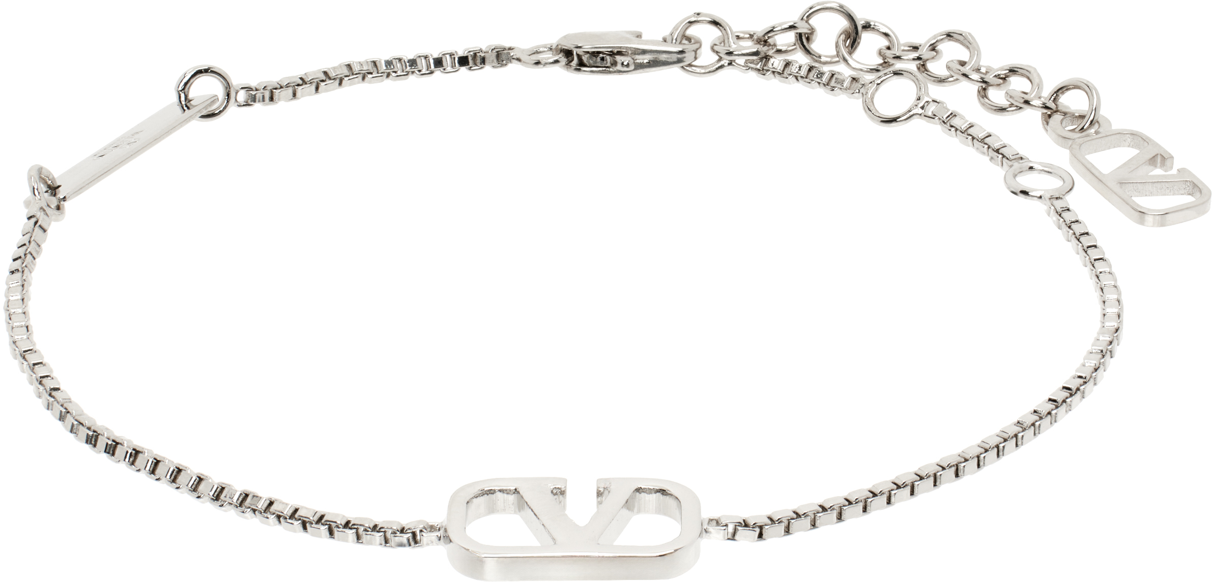 レビュー高評価アイテム特集｜ファッション通販 Garavani: Valentino シルバー メタル Signature VLogo アクセサリー