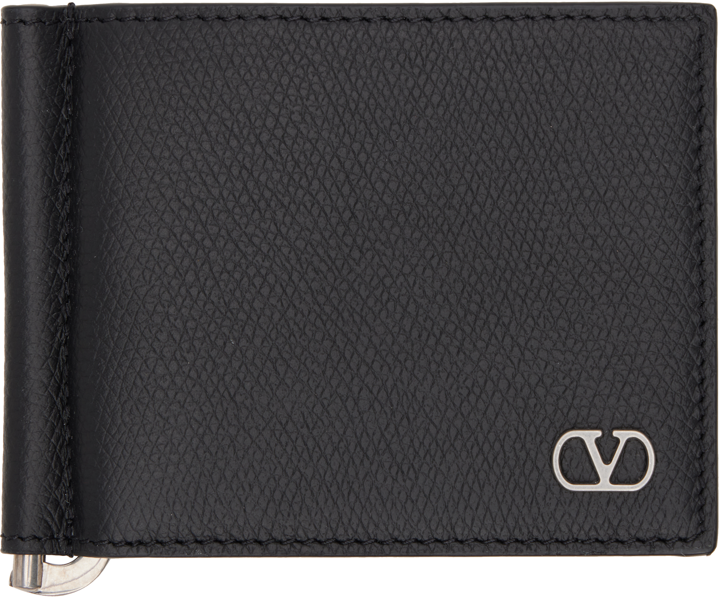 Valentino Garavani Black Vlogo Signature Wallet