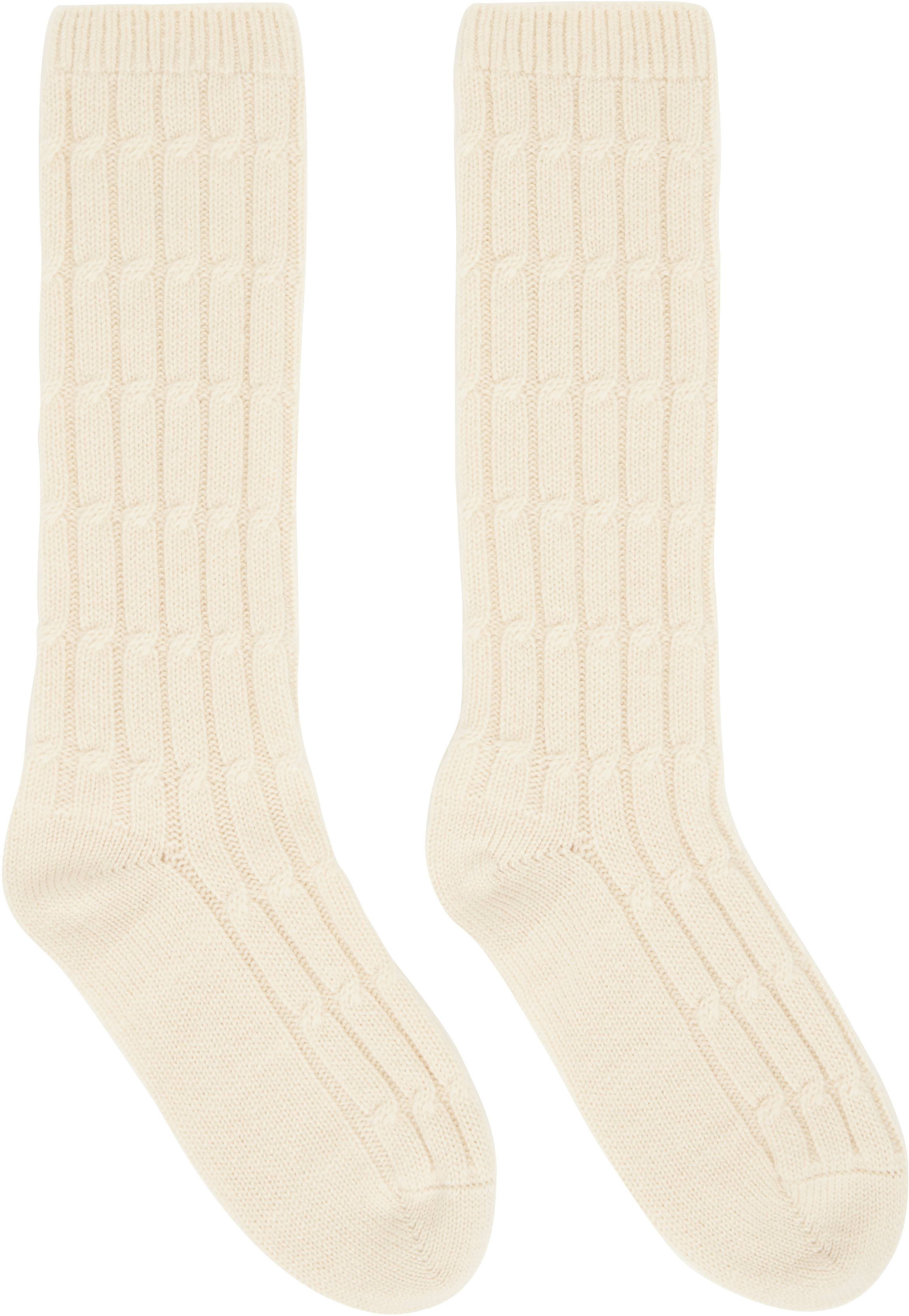 Beige Cashmere Socks