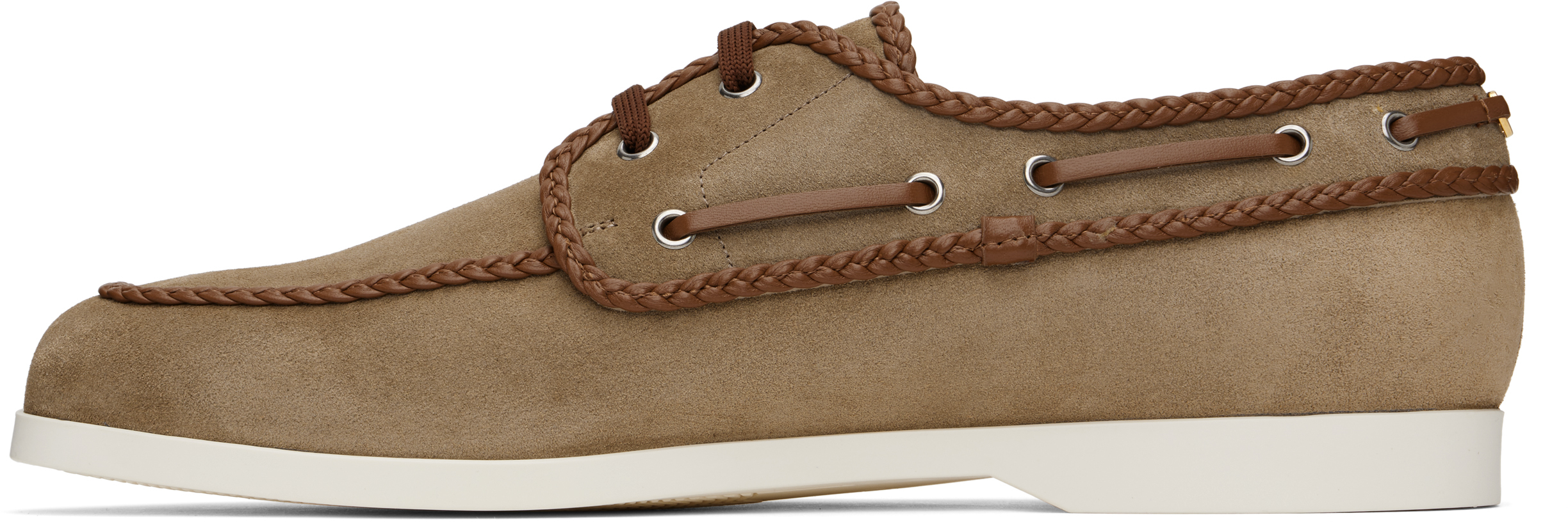 VALENTINO GARAVANI BROWN NEW LEISURE BOAT SHOES