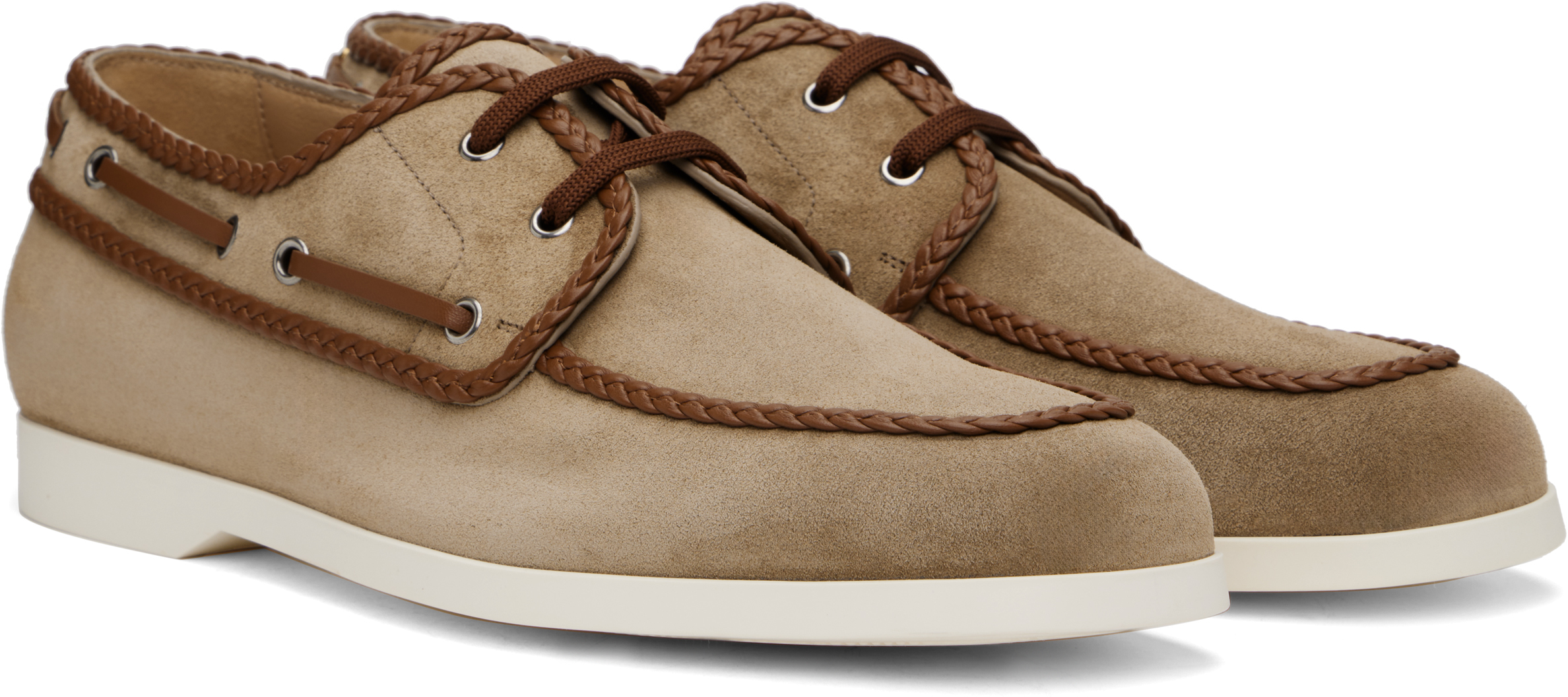 VALENTINO GARAVANI BROWN NEW LEISURE BOAT SHOES
