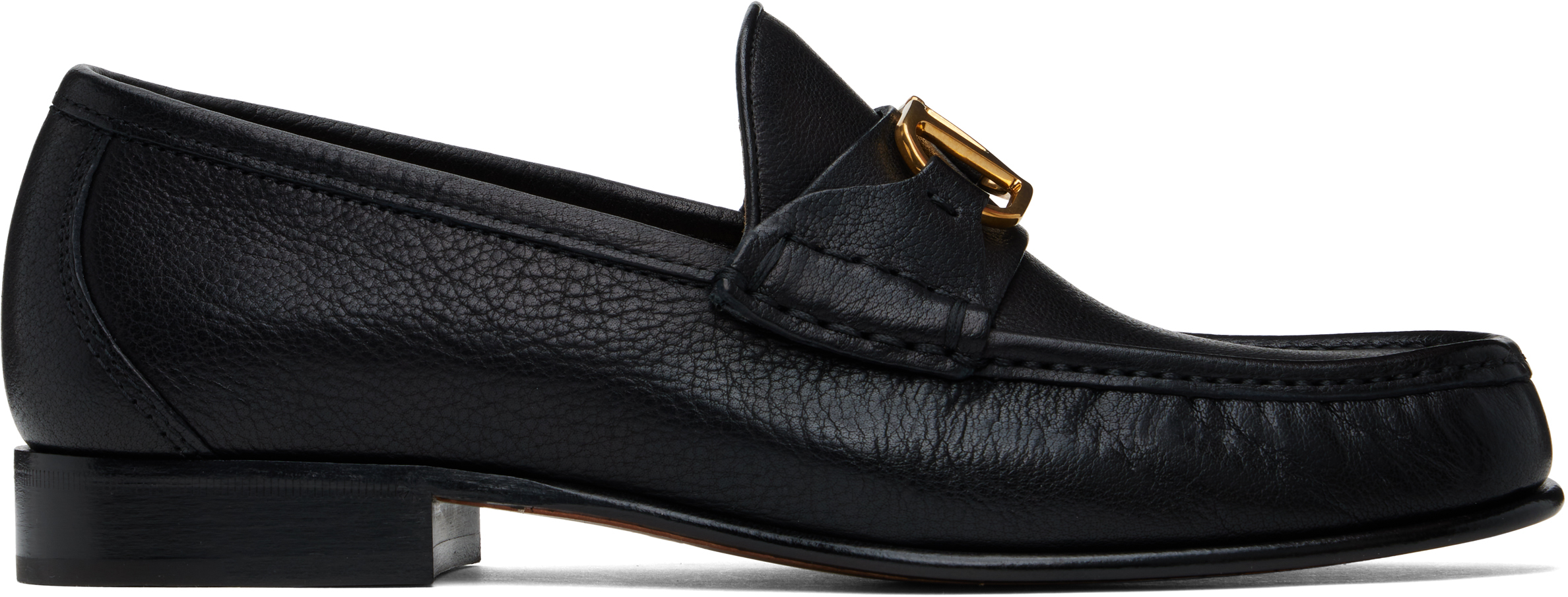 Black VLogo Signature Buffalo Loafers