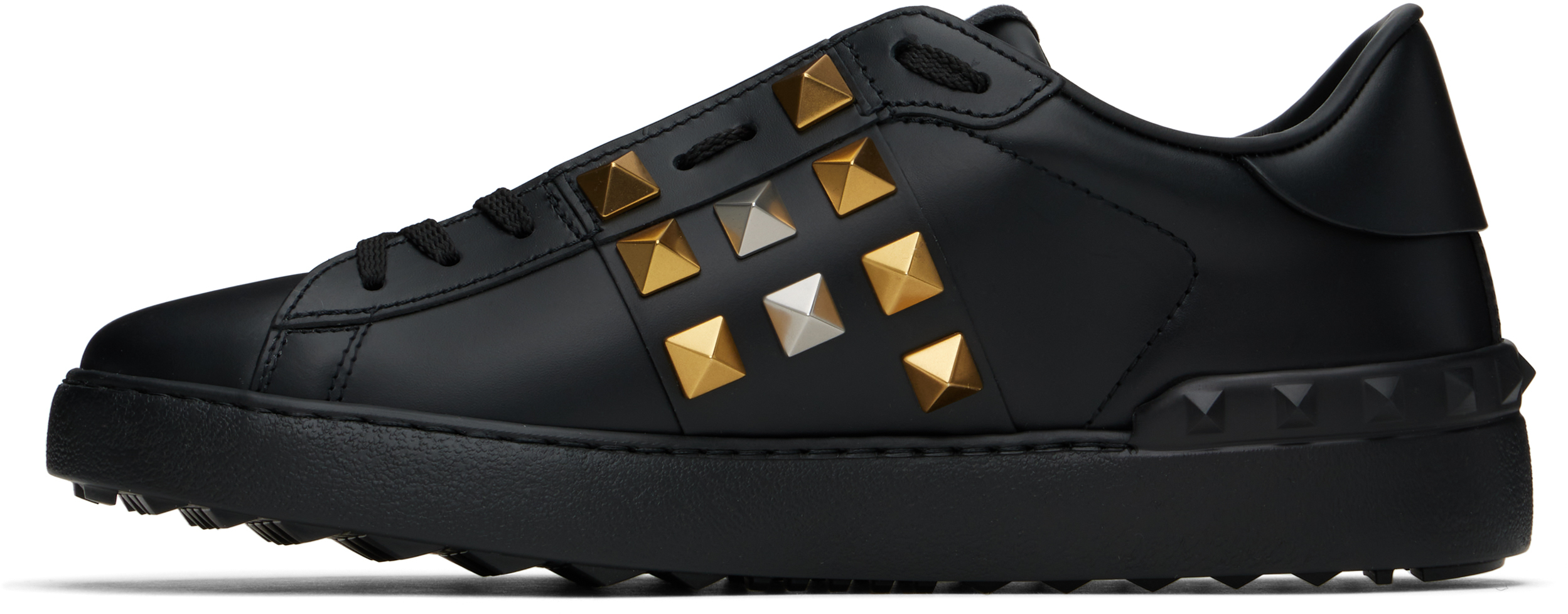 Valentino Garavani Men Rockstud Untitled Sneakers In Rjh Nero/antique Bra