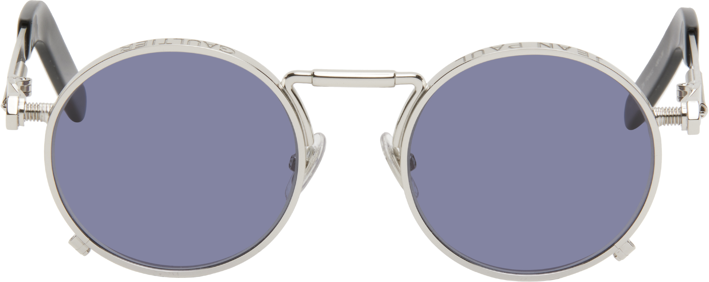 Jean Paul Gaultier: シルバー 'The 56-8171' サングラス