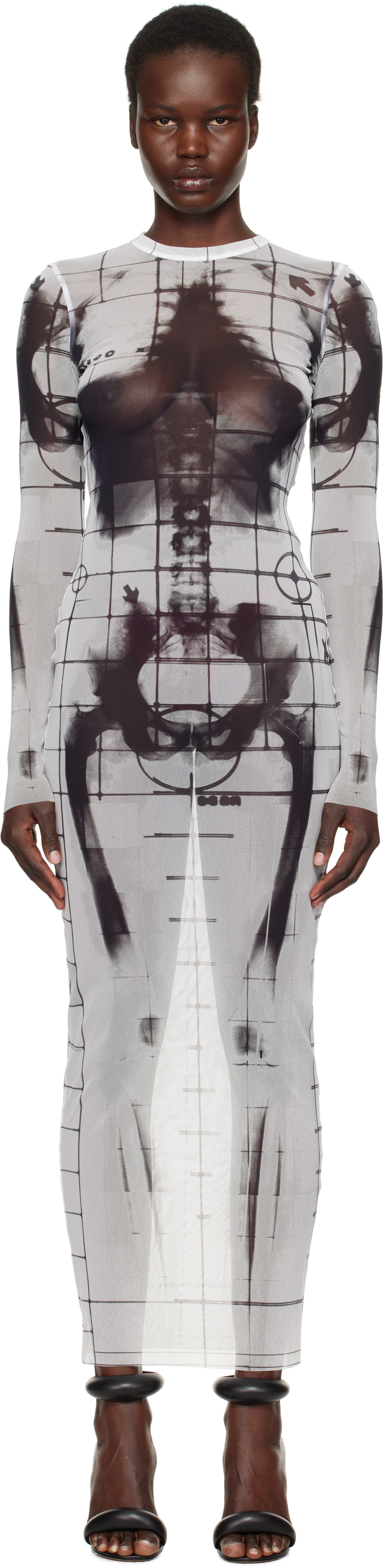 【蚊】最高級⭐️美品　JPG by Gaultier Shop Jean Paul Gaultier Mesh Long Sleeve Top Khaki Médaillon