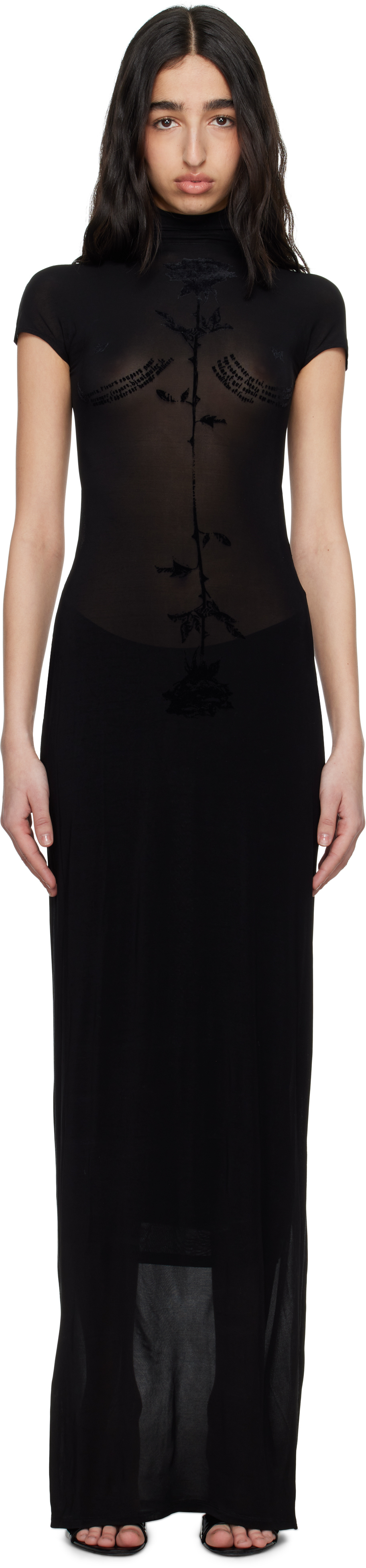 ワンピース JEAN PAUL GAULTIER BLACK VISCOSE MAXI DRESS Black 'The Conical' Maxi Dress by Jean Paul Gaultier on Sale