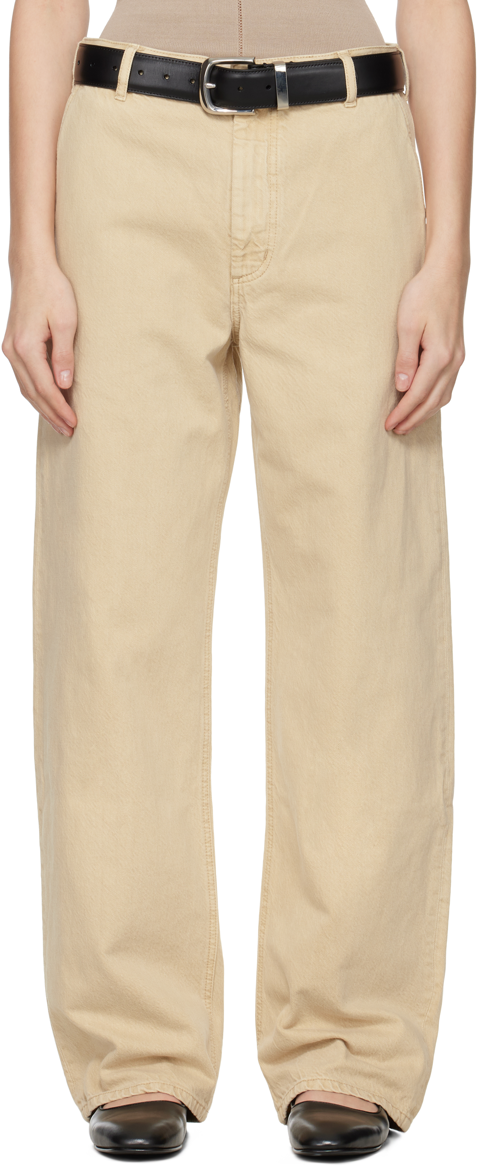 Kallmeyer Beige Column Leg Jeans