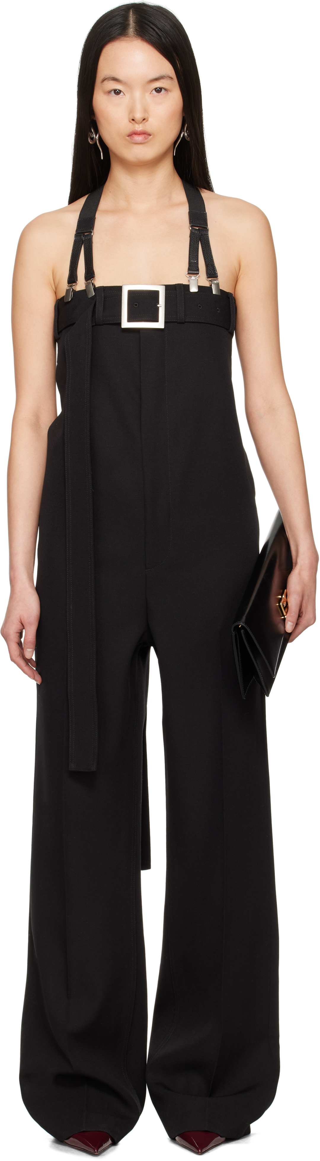 Black 
The Strapped Suit Pants
 Jumpsuit