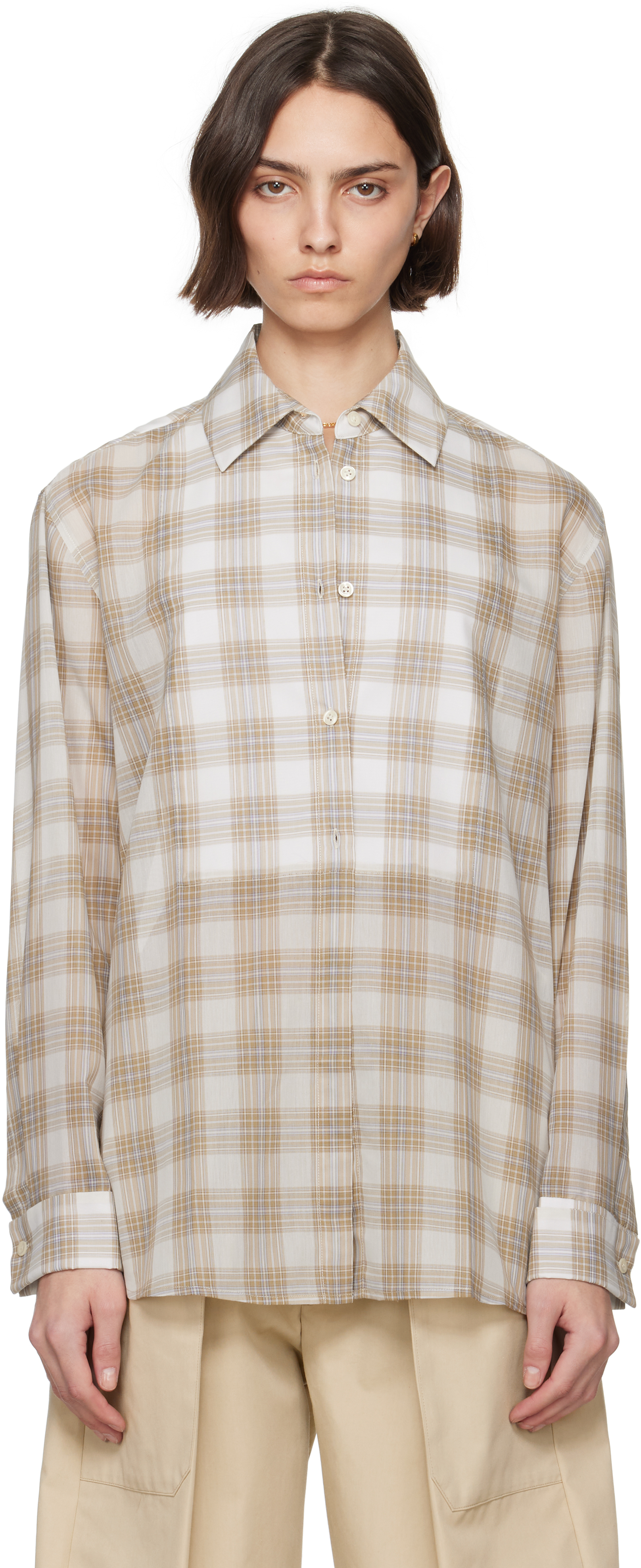【KALLMEYERカルメイヤー】ChloeBibButtonDownShirt Chloé Bib Button Down in Blue Plaid – KALLMEYER