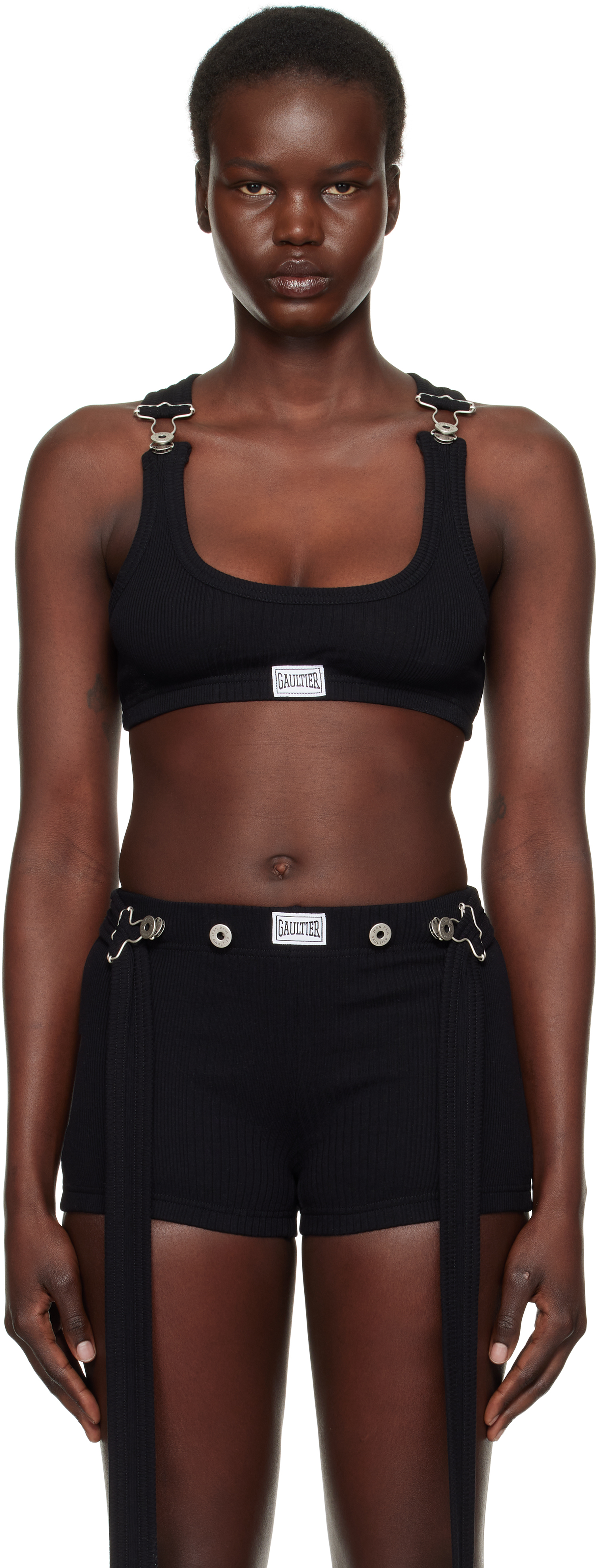 Black 'The Cropped Patch' Tank Top