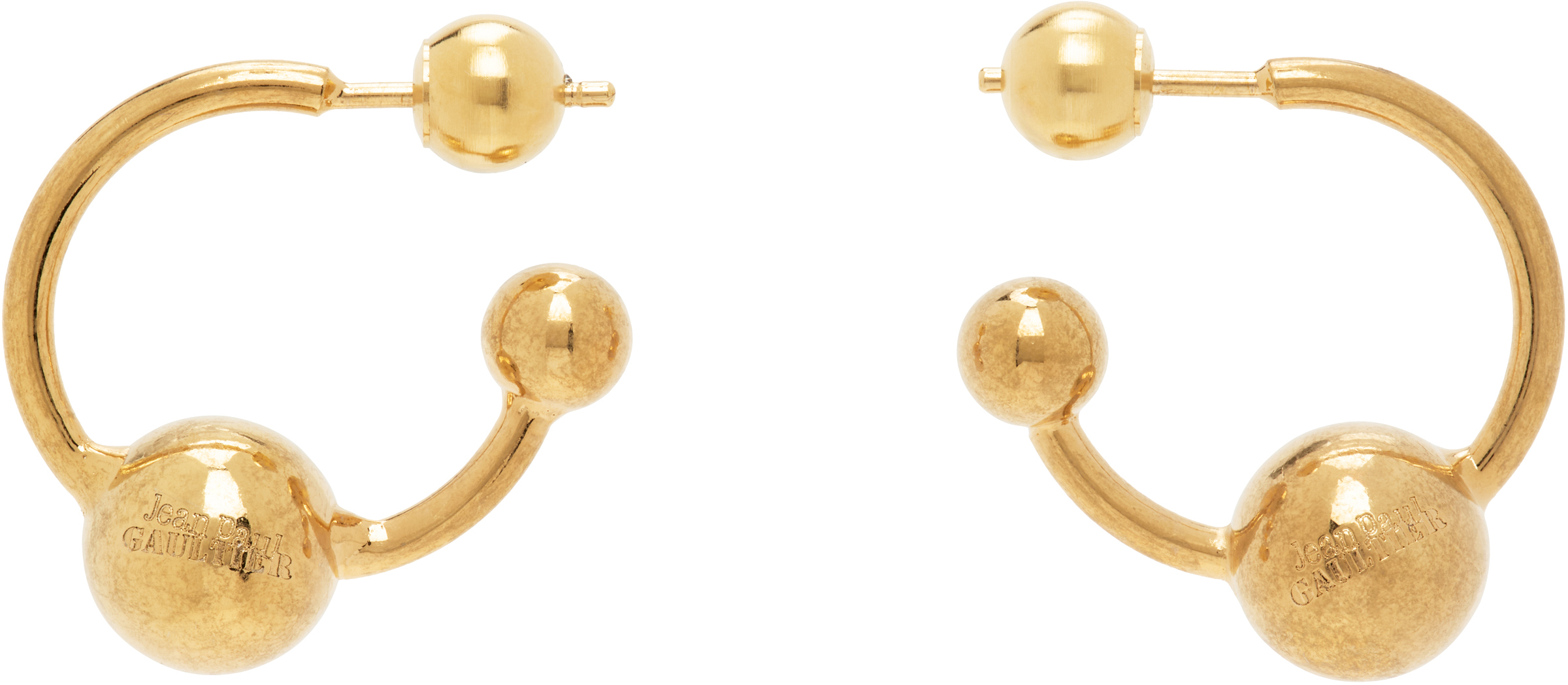 Jean Paul Gaultier Gold 'the Piercing' Earrings