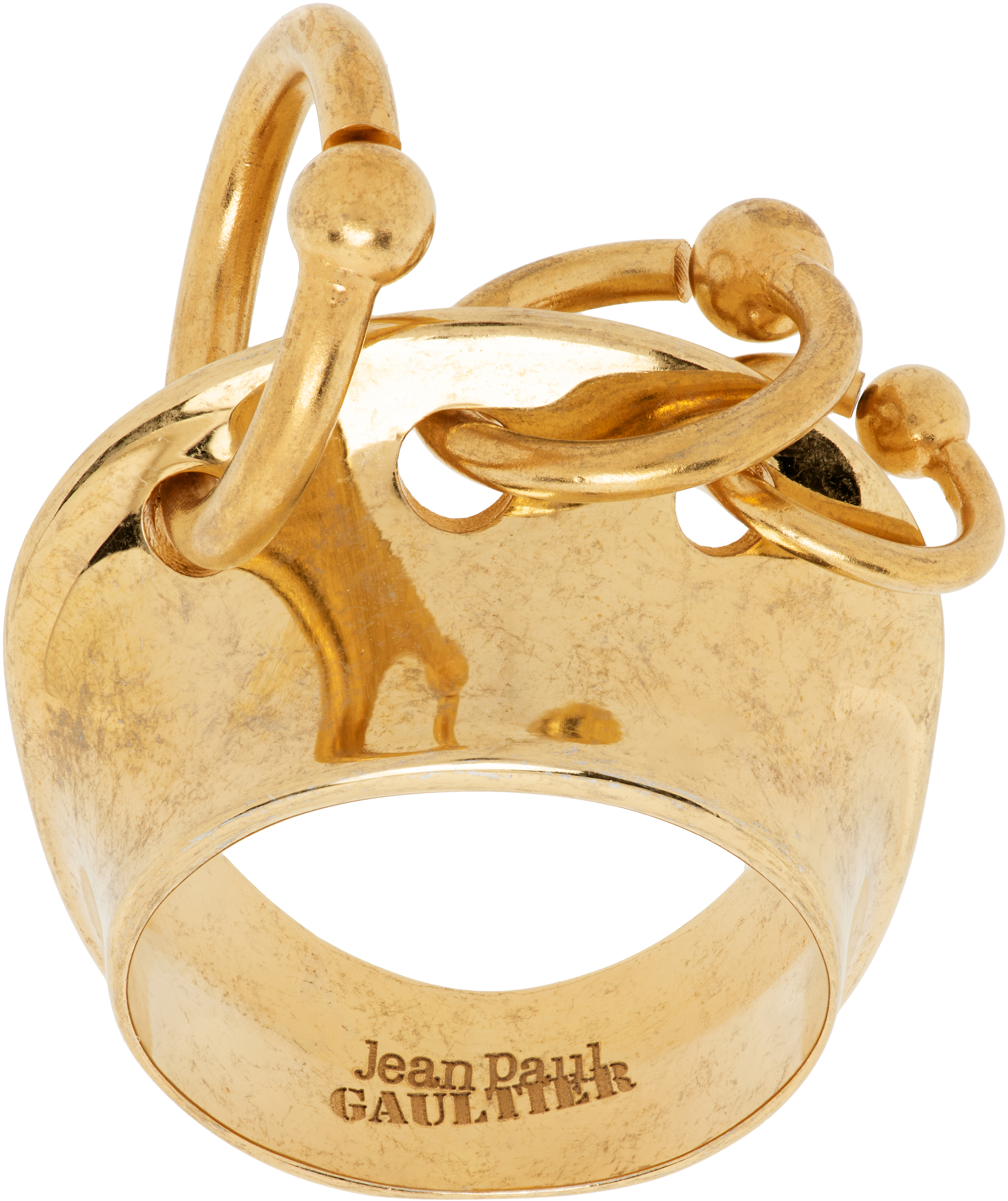 Jean Paul Gaultier Gold 'the Piercing' Ring In 92-gold