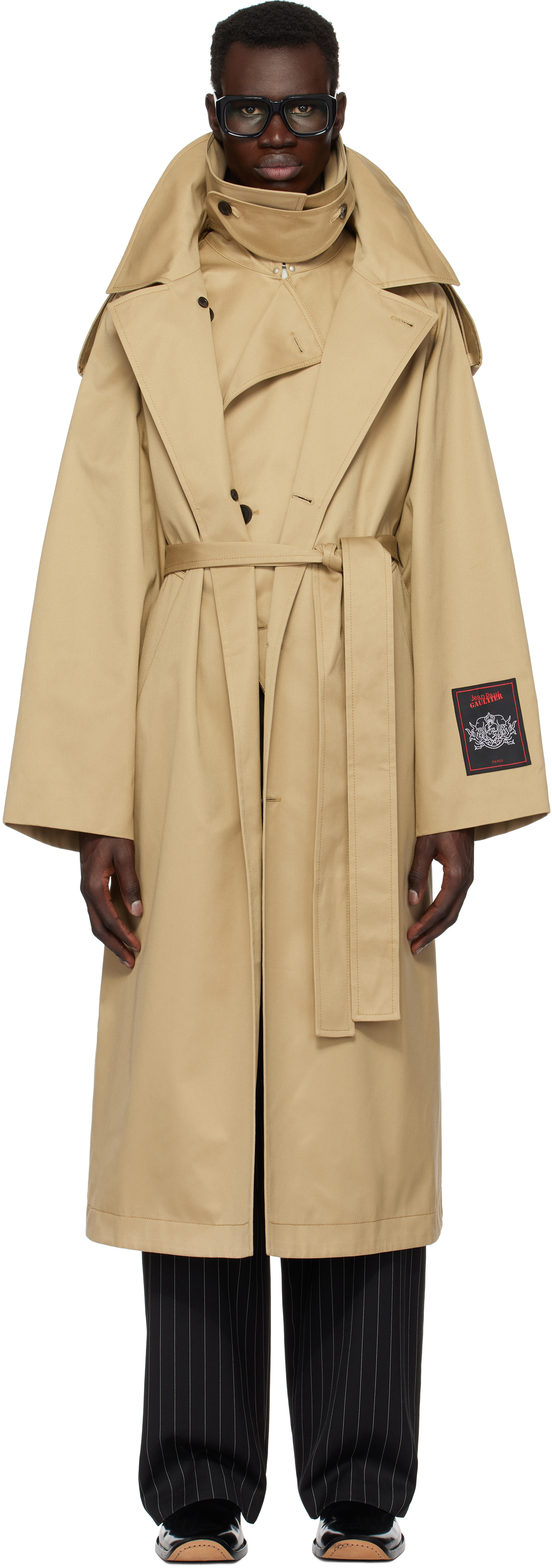 Beige 'The Deconstructed' Trench Coat