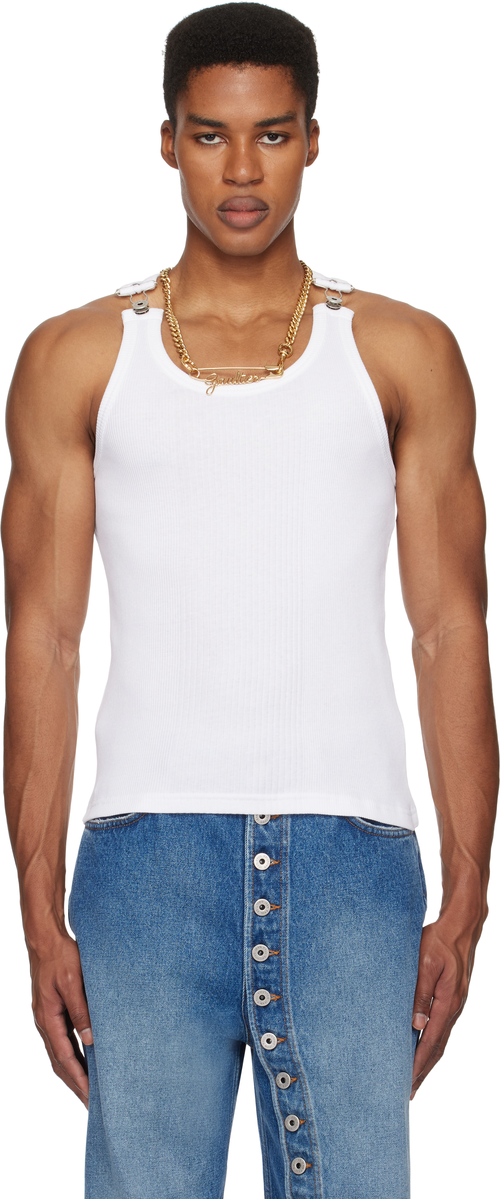 White 'The Straps' Tank Top