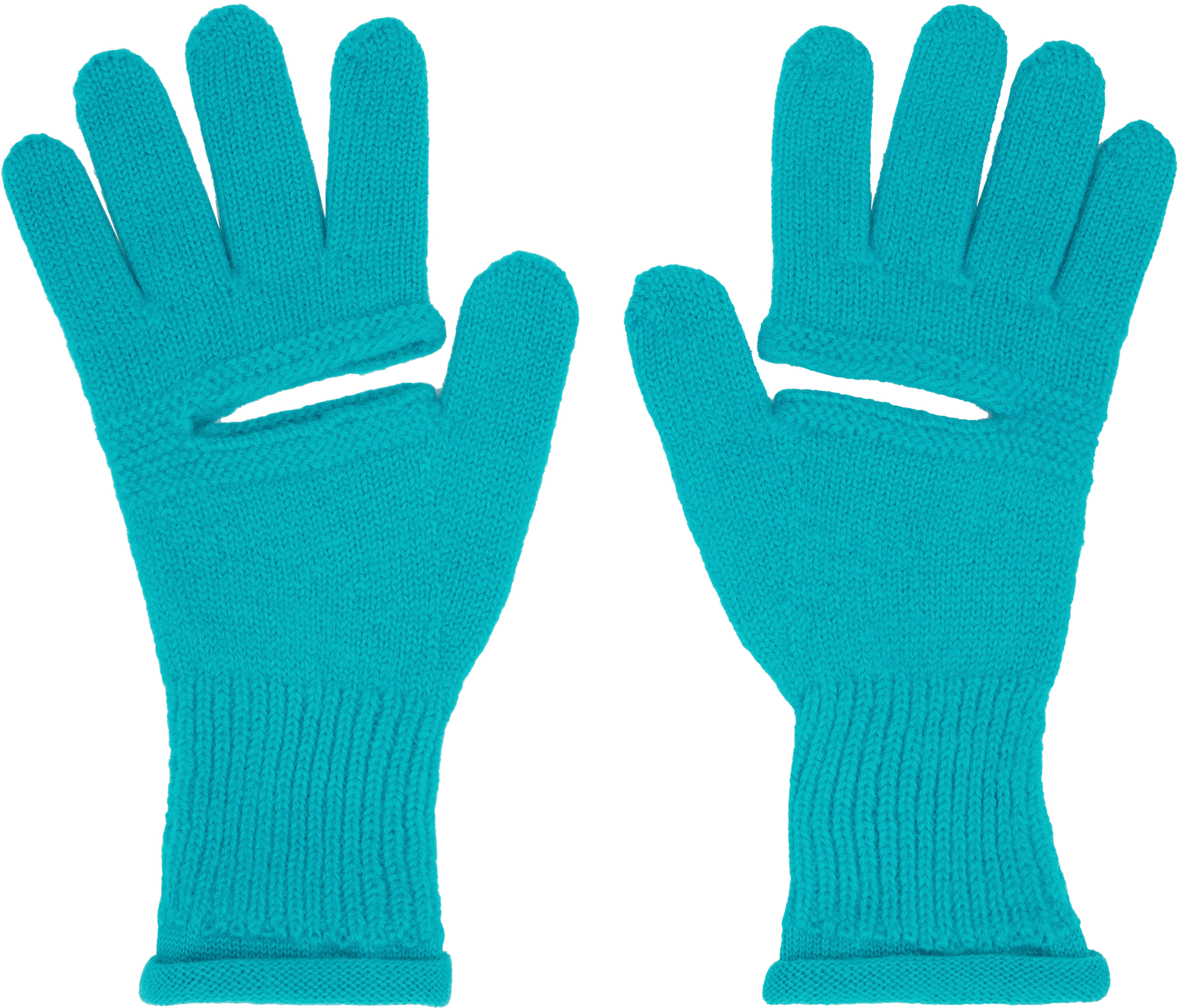 Issey Miyake Blue Chunky Wool Acc Gloves In 74 Twilight Blue