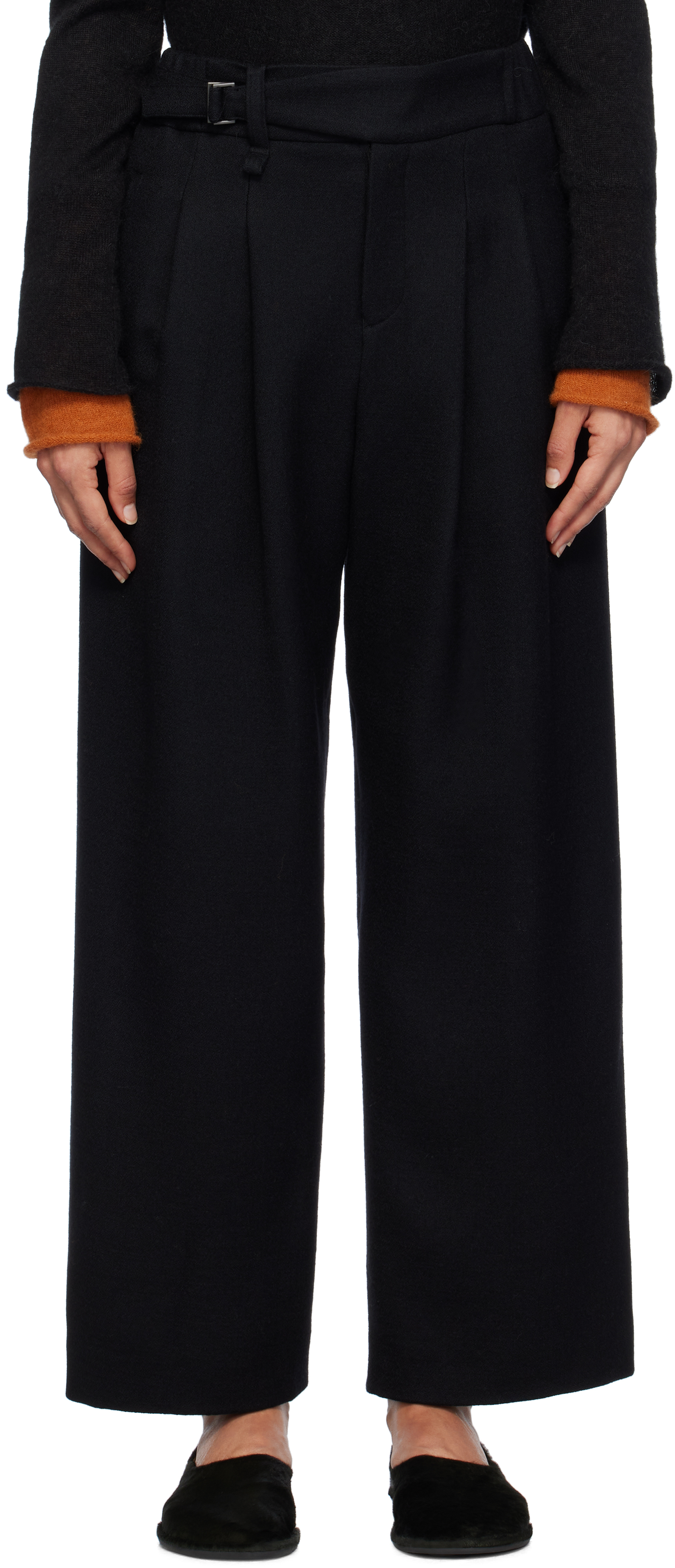 Black Entwine Trousers