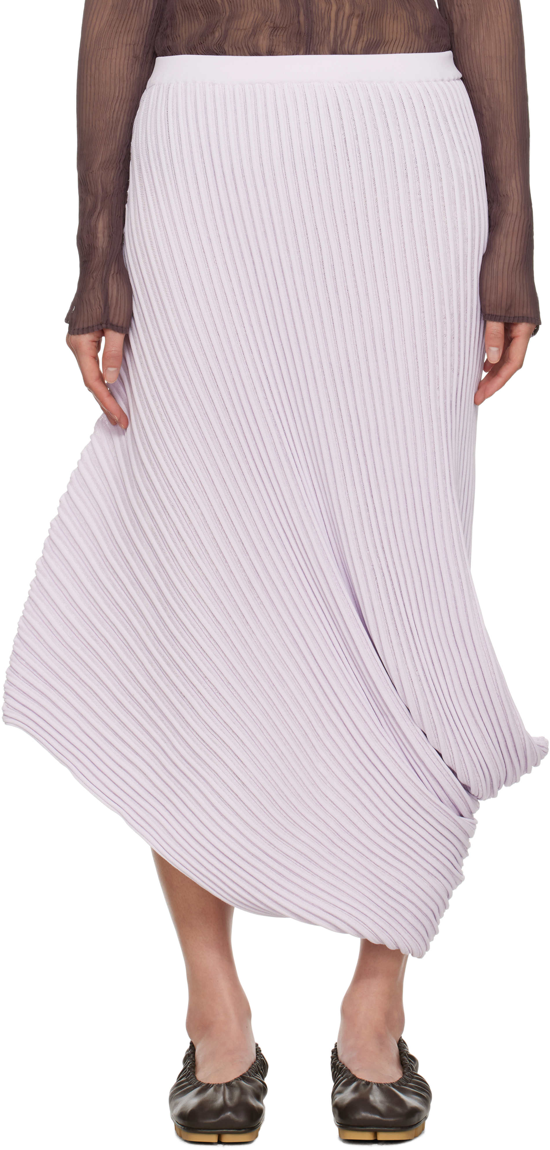スカート Issey miyake 'Stream' skirt Purple Stream Midi Skirt by ISSEY MIYAKE on Sale