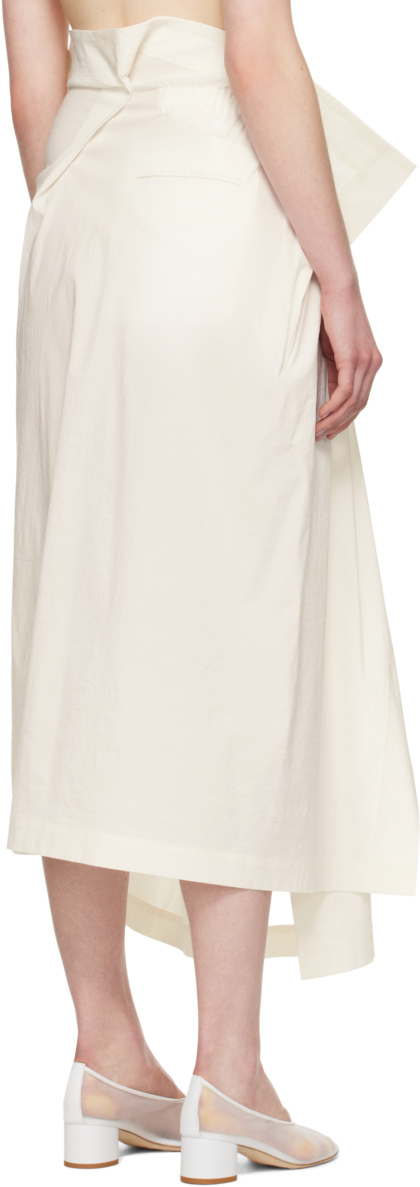 Issey Miyake Off-white Ample Maxi Skirt In 06 Asa White