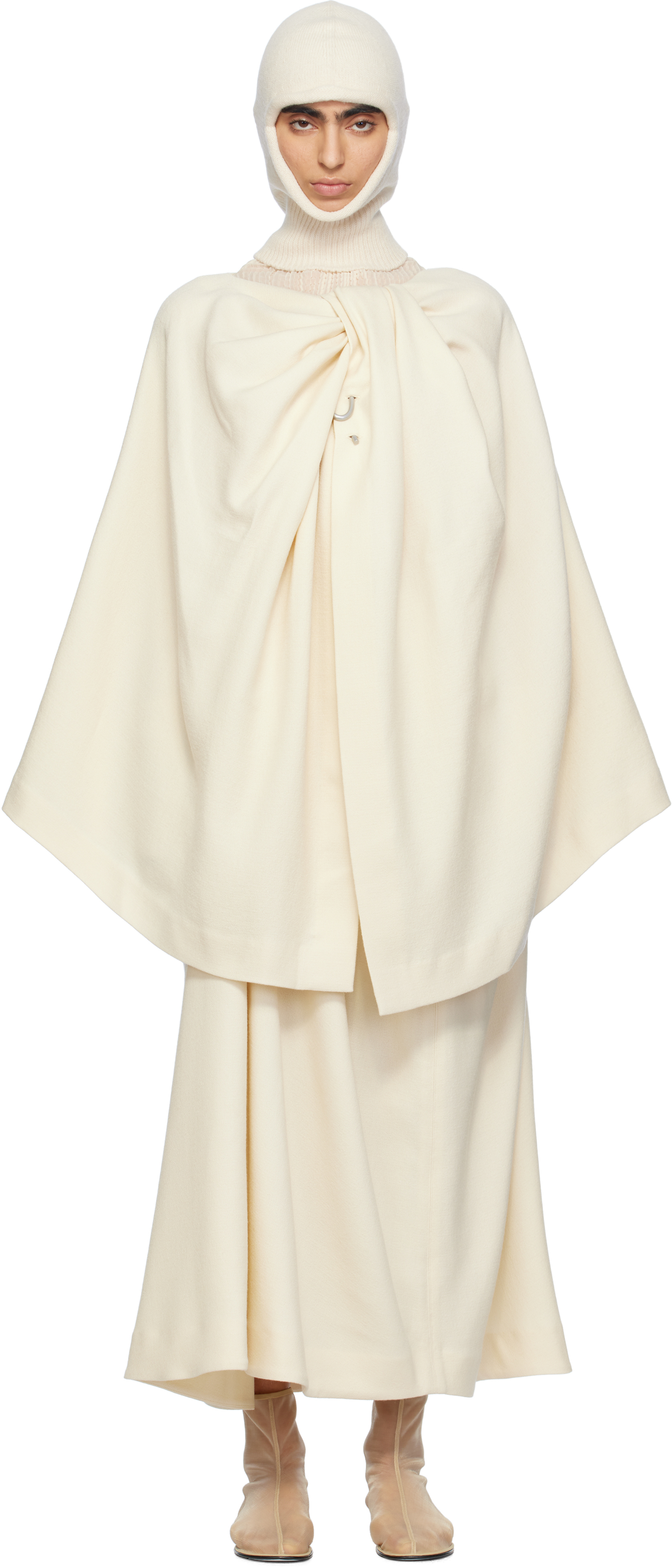 Issey Miyake Off-white Entwine Cardigan In 06 Moon White