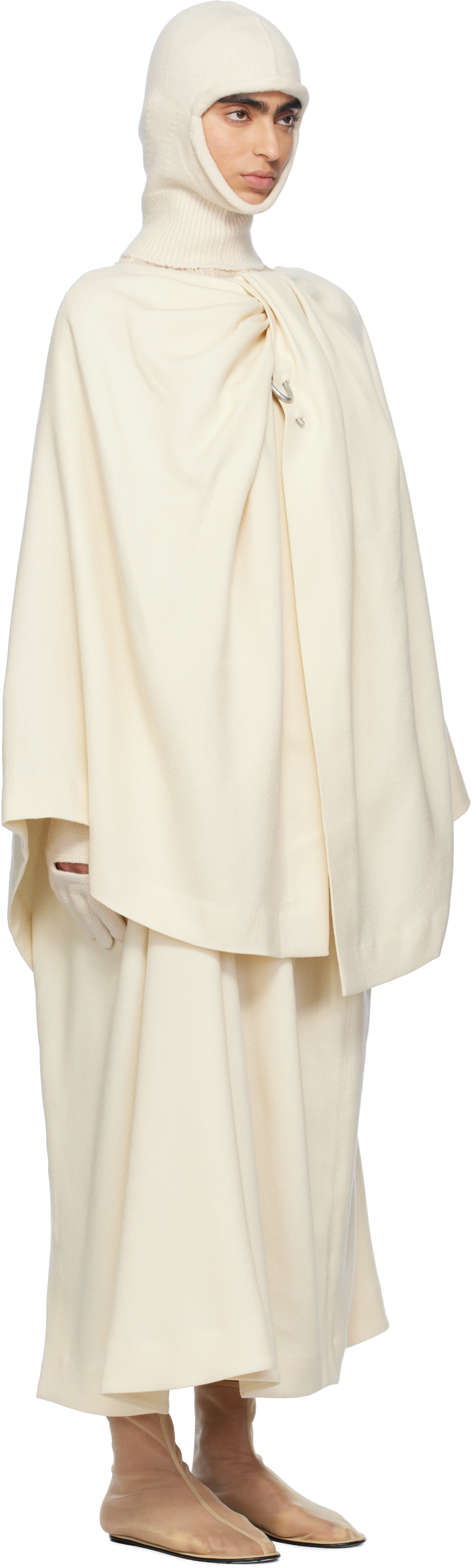 Issey Miyake Off-white Entwine Cardigan In 06 Moon White