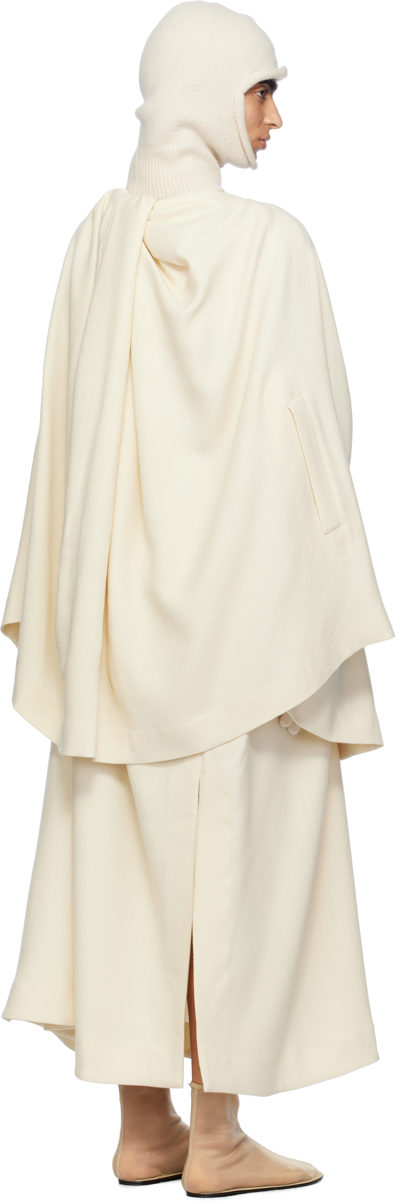 Issey Miyake Off-white Entwine Cardigan In 06 Moon White