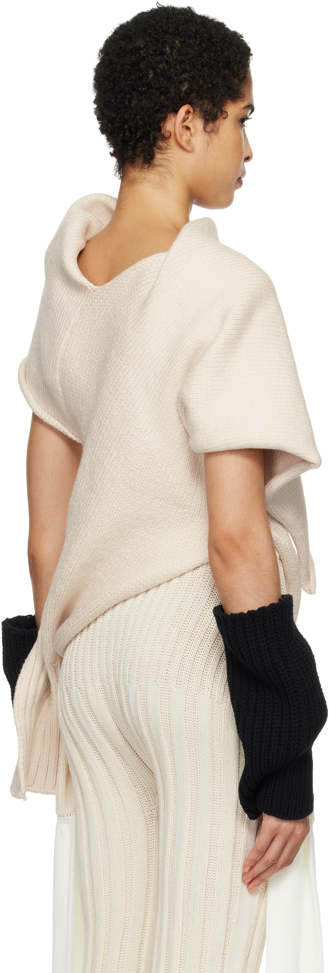Issey Miyake Beige Brobdingnag Turtleneck In 06 Moon White