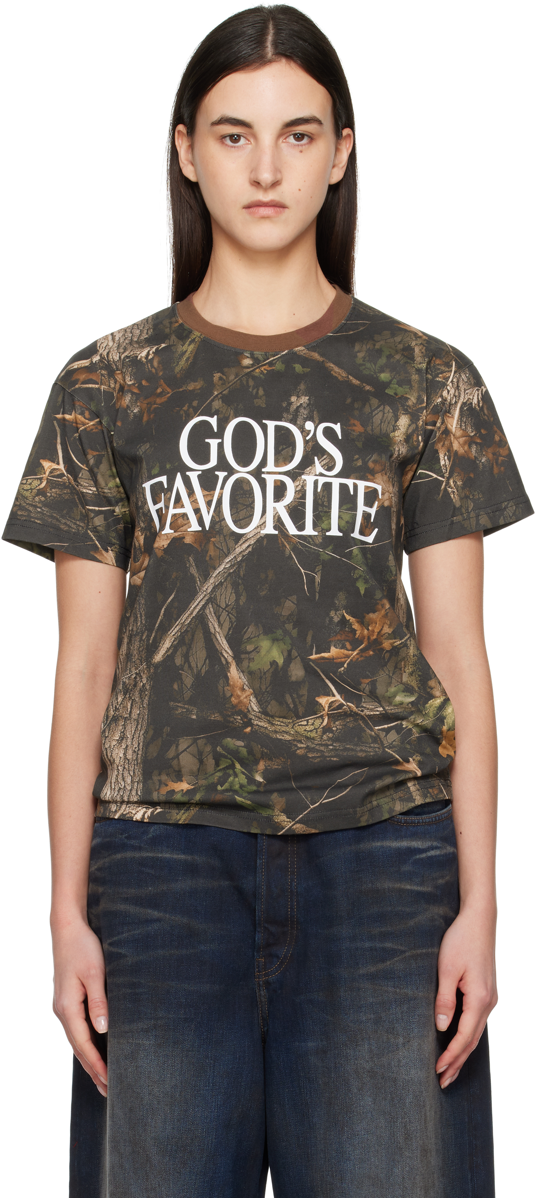 Khaki 
God
s Favorite
 T-shirt