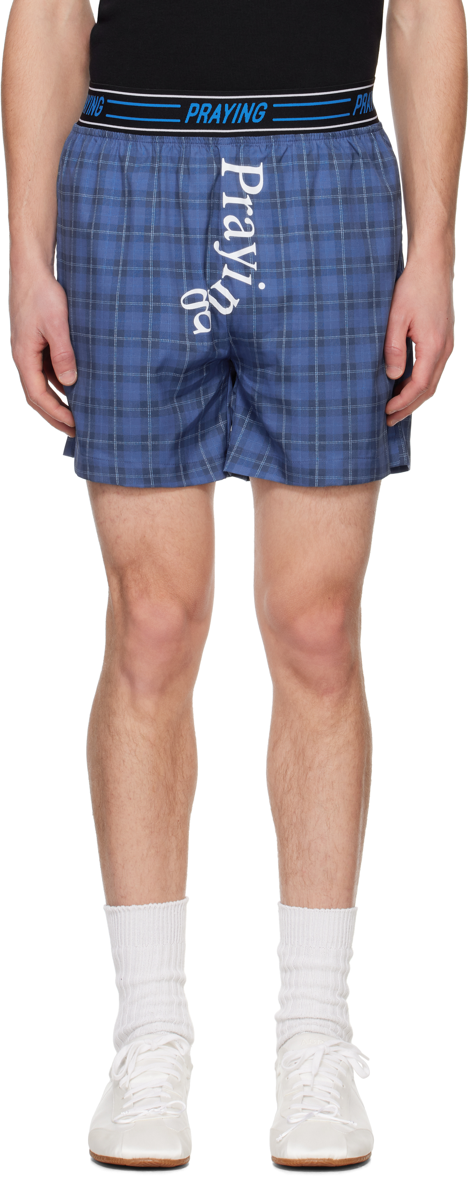 Blue Boxer Swim Shorts