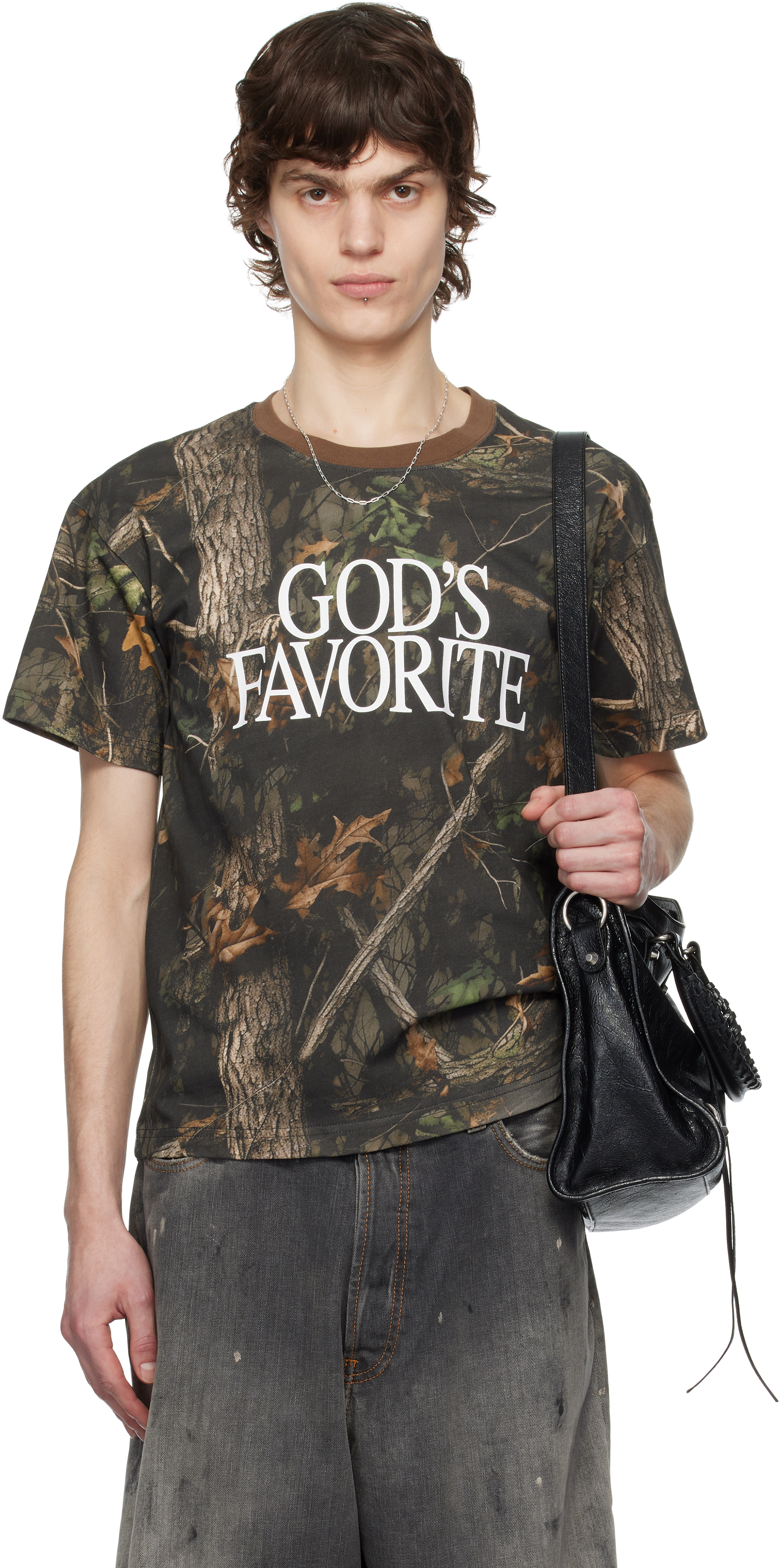 Khaki 
God
s Favorite
 T-shirt