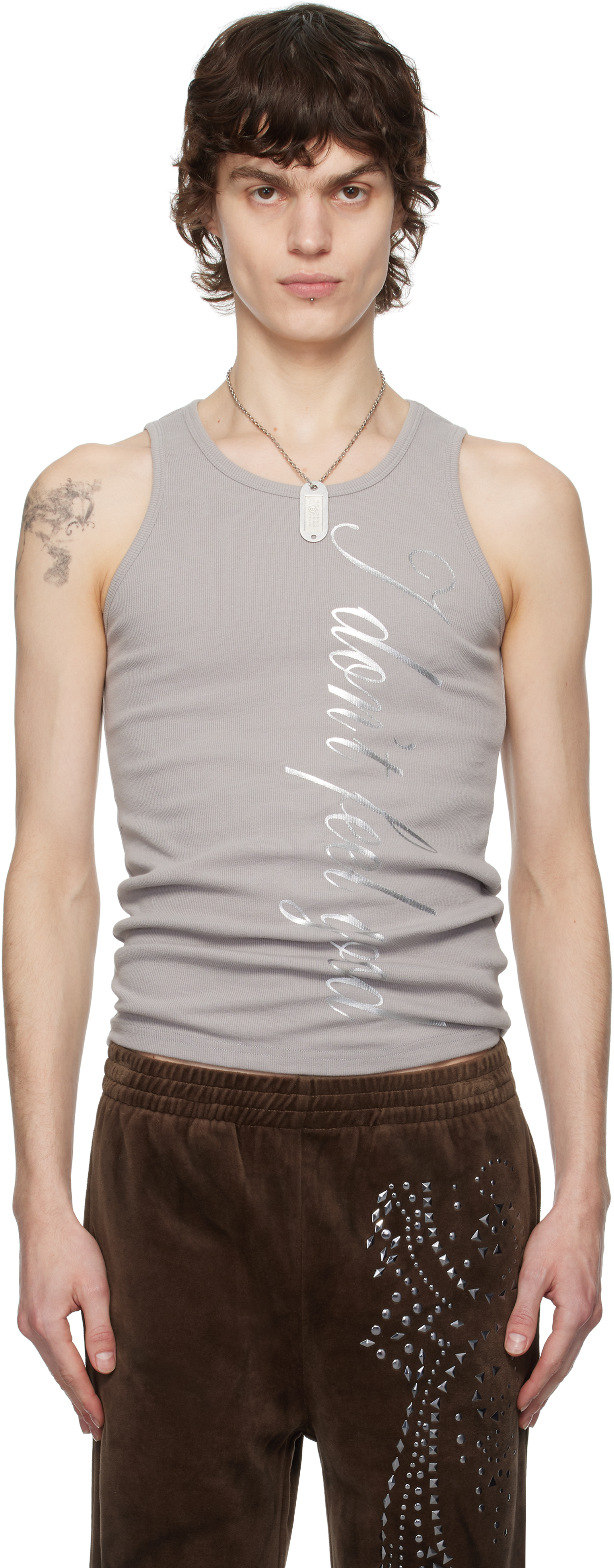 Gray 'Feel Good' Tank Top