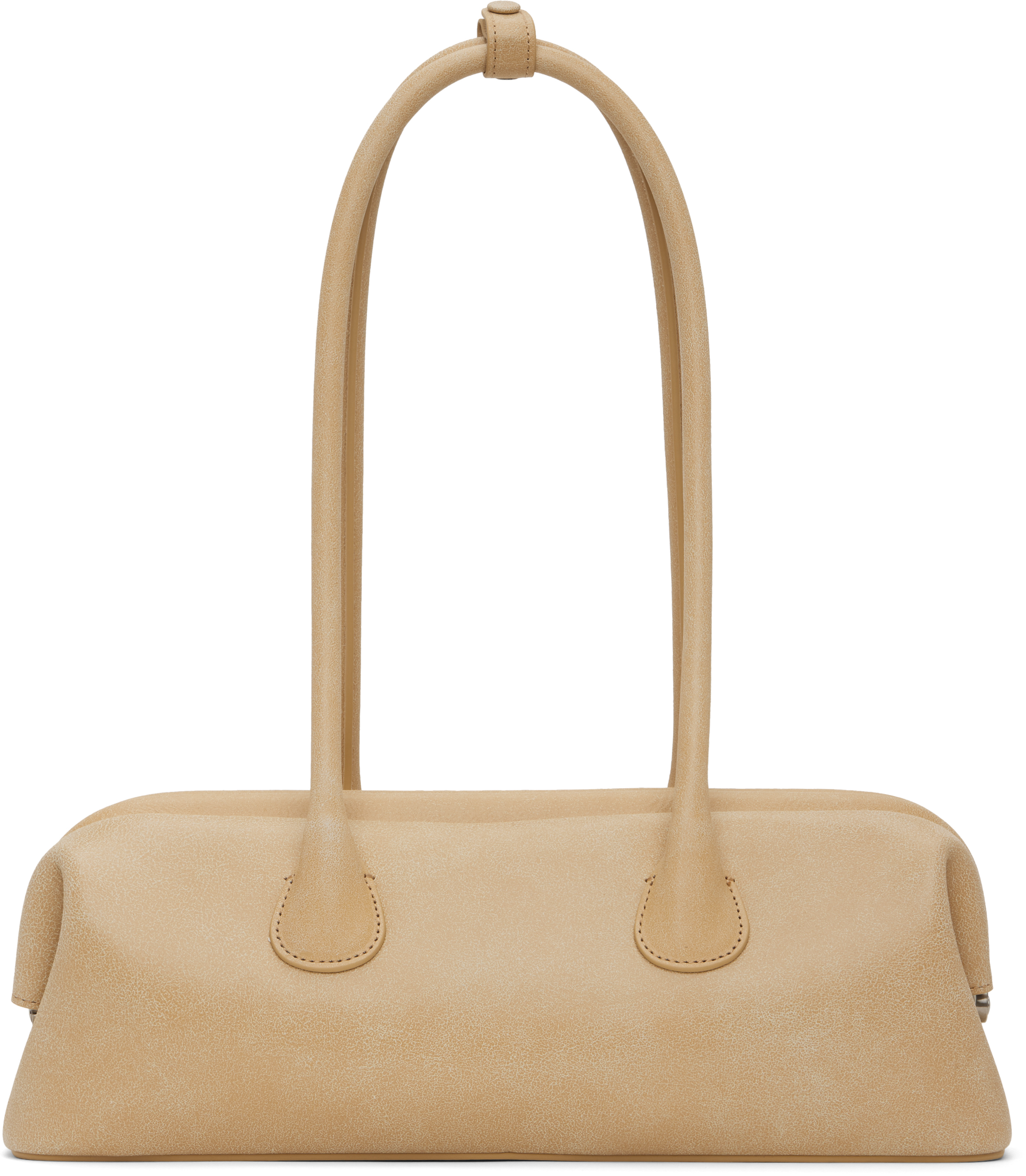 Tan Boat Wide Mini Bag