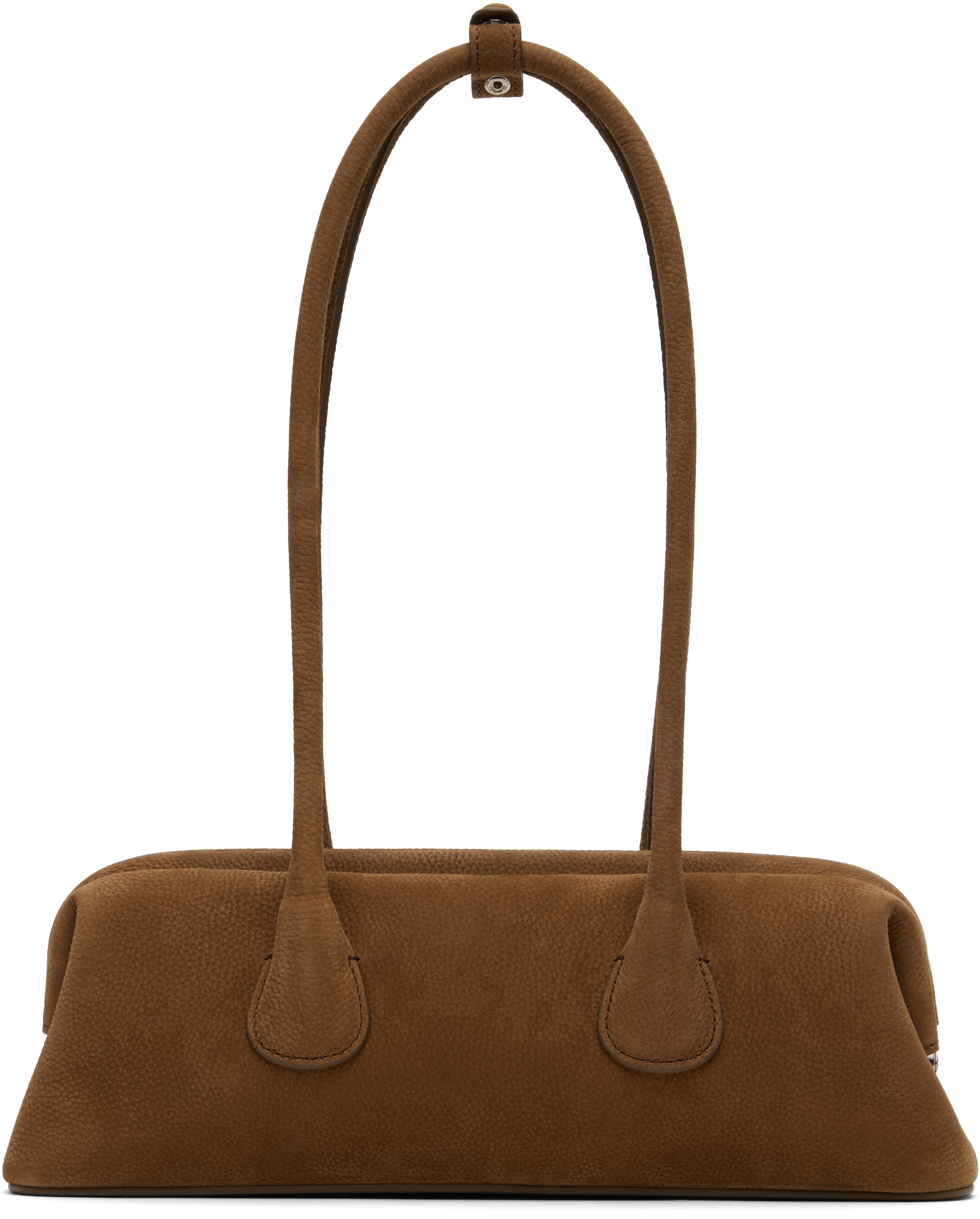 Brown Boat Wide Mini Bag