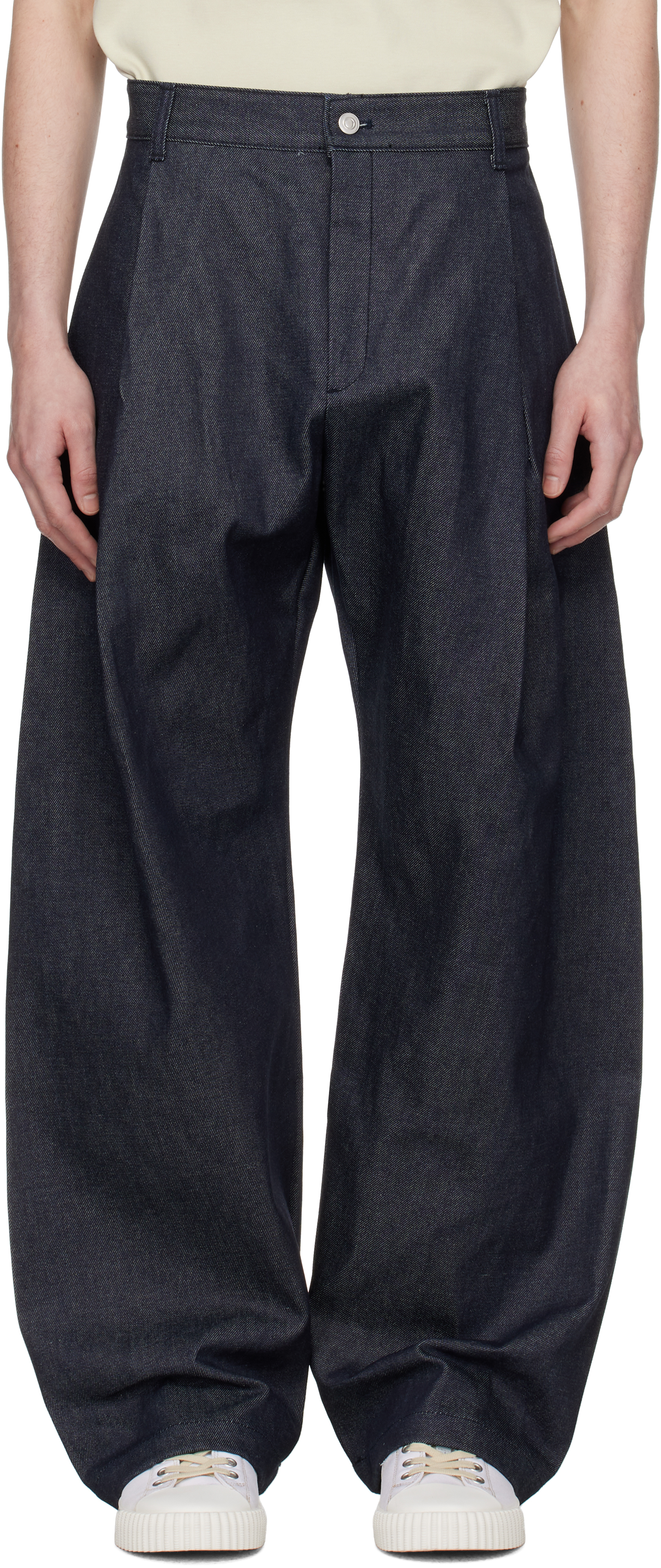 Navy Denim 440 Bermuda Jeans by Seventh on Sale