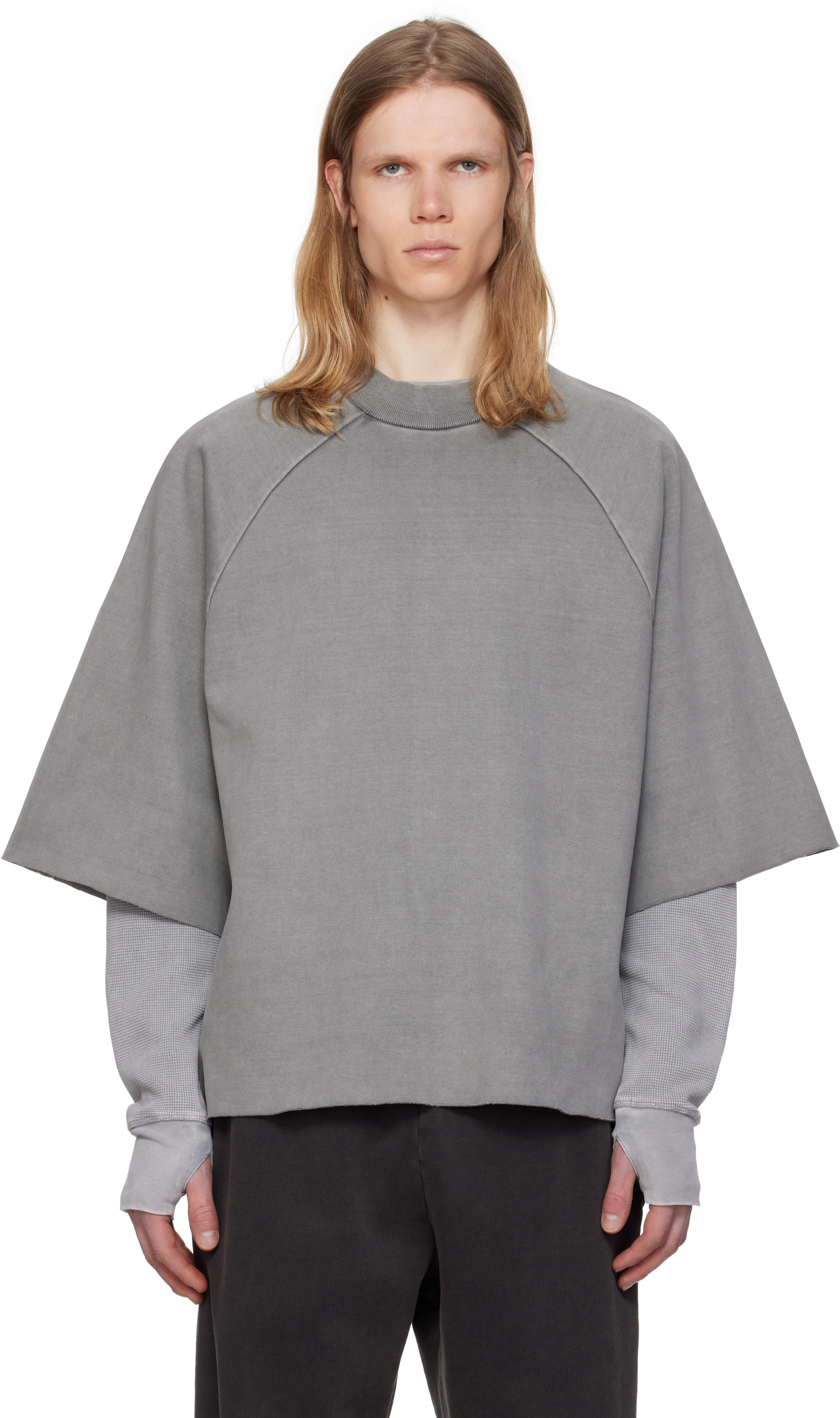SEVENTH GRAY RAGLAN BOX T-SHIRT