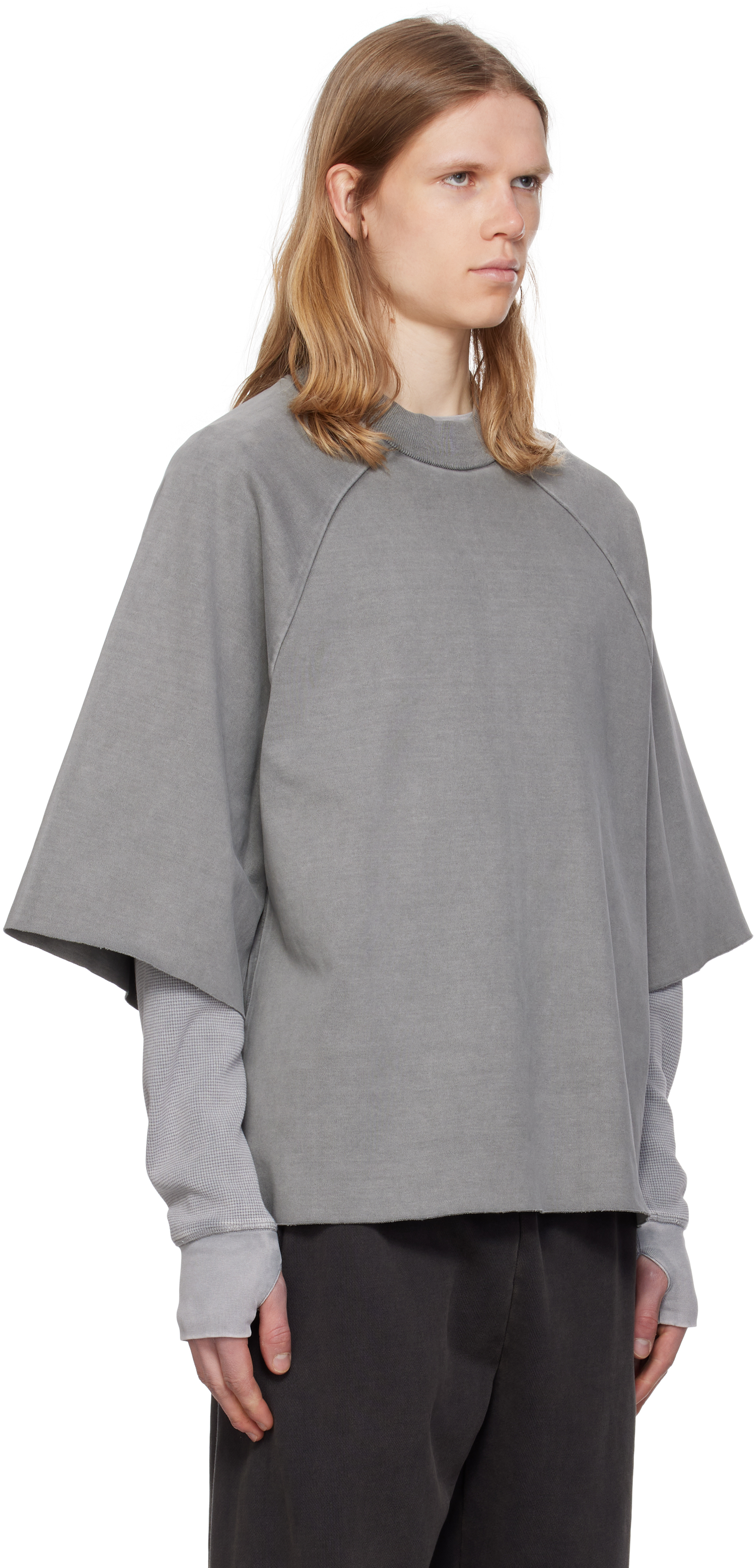 SEVENTH GRAY RAGLAN BOX T-SHIRT
