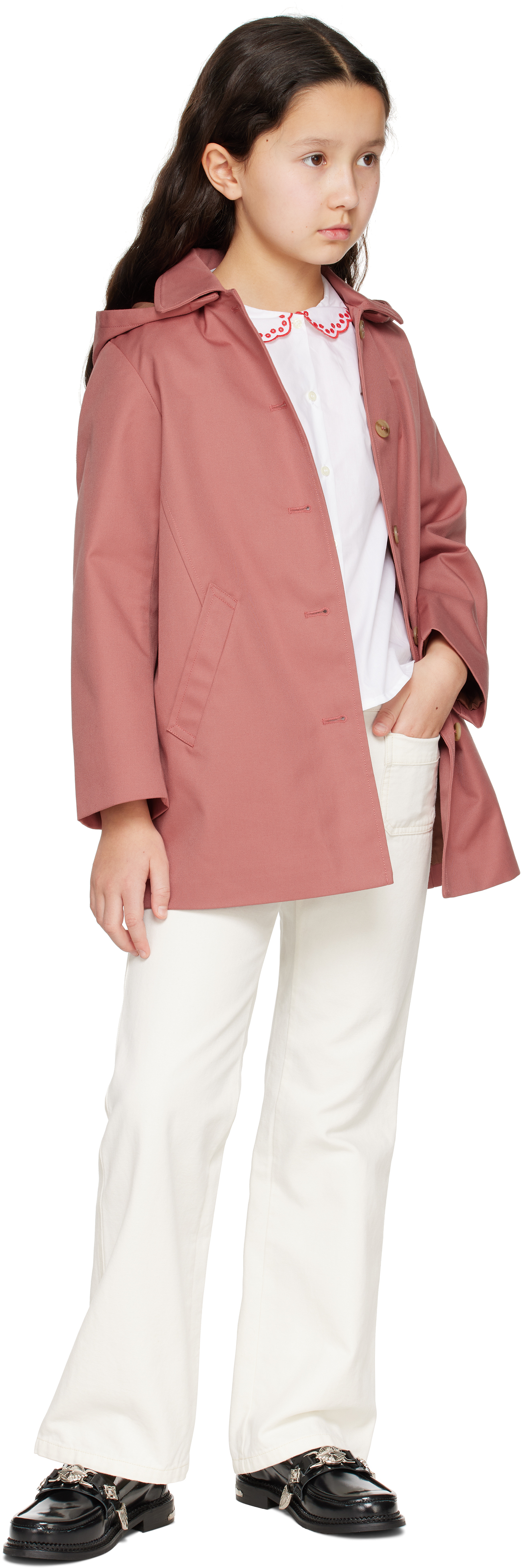 Bonpoint Enola Coat In 024a Rose Fane