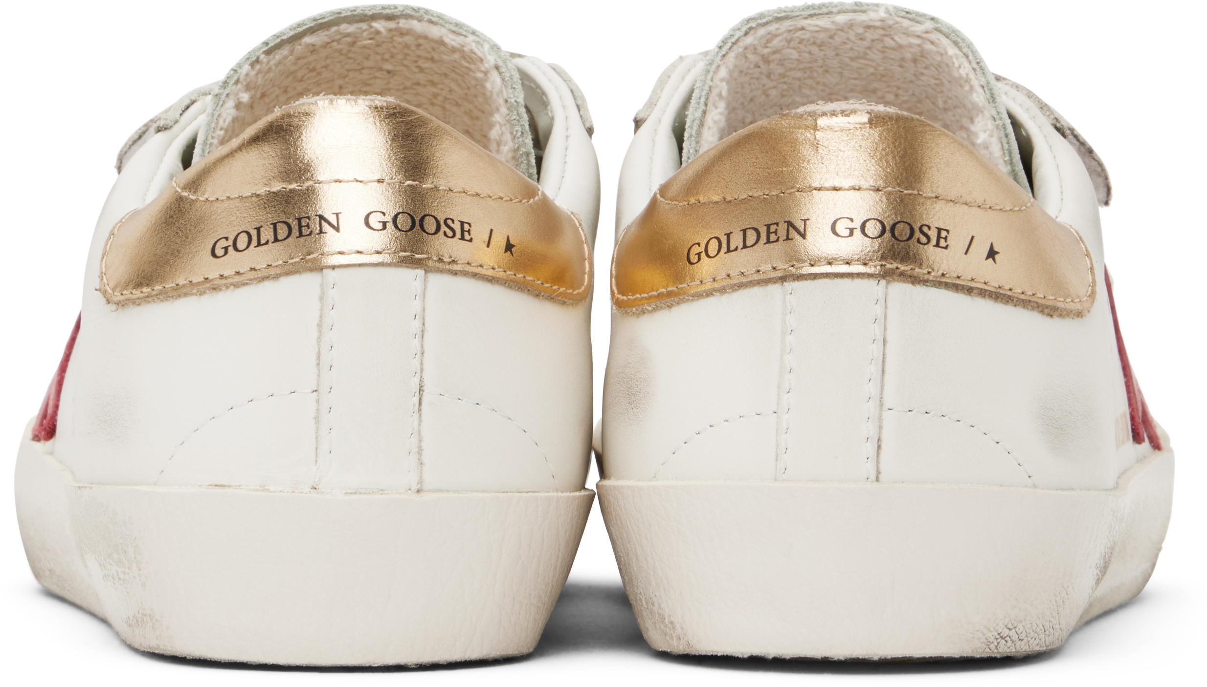 Bonpoint Kids White & Pink Golden Goose Edition Golstar Sneakers In 000 Blanc