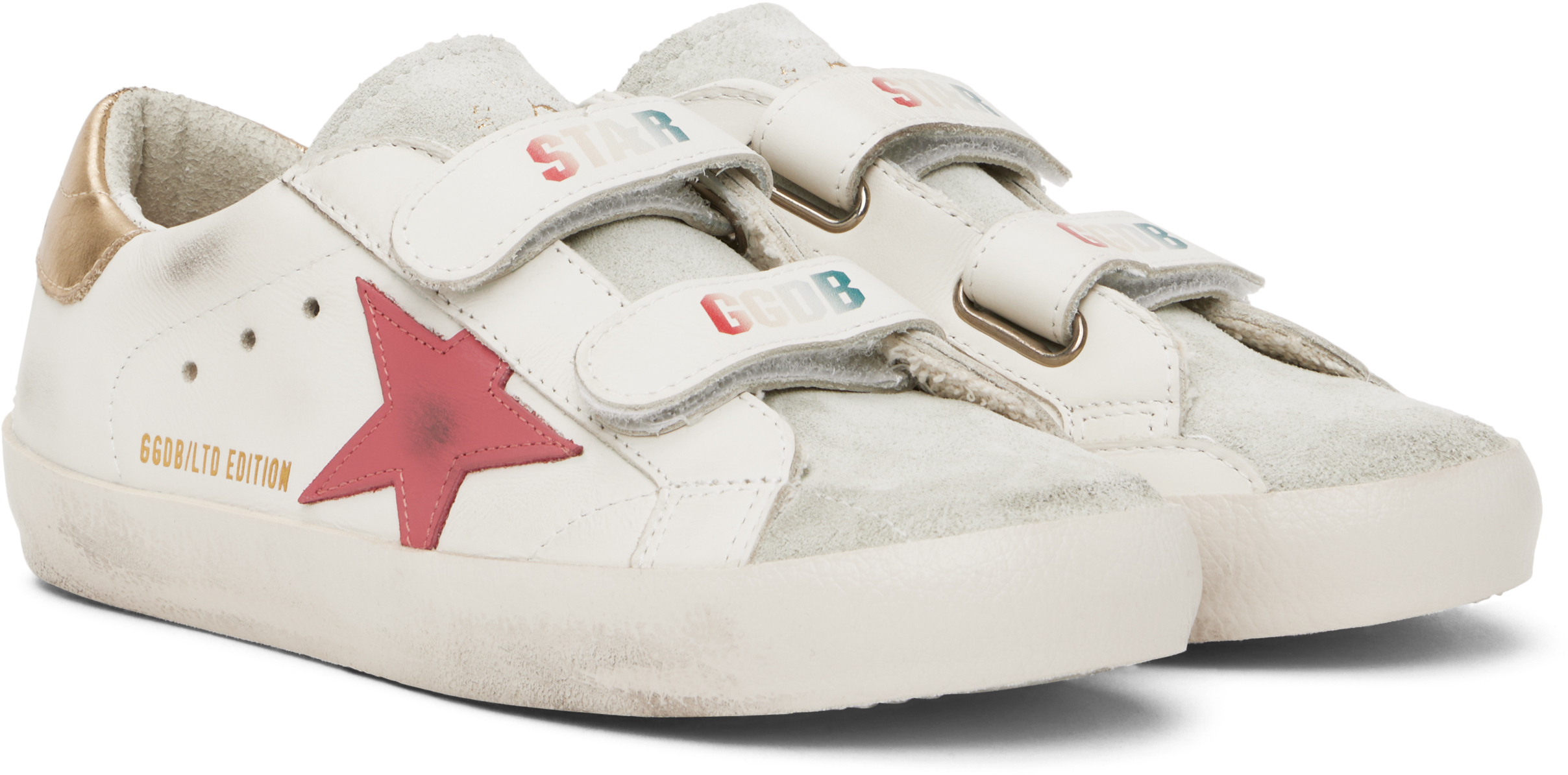 Bonpoint Kids White & Pink Golden Goose Edition Golstar Sneakers In 000 Blanc