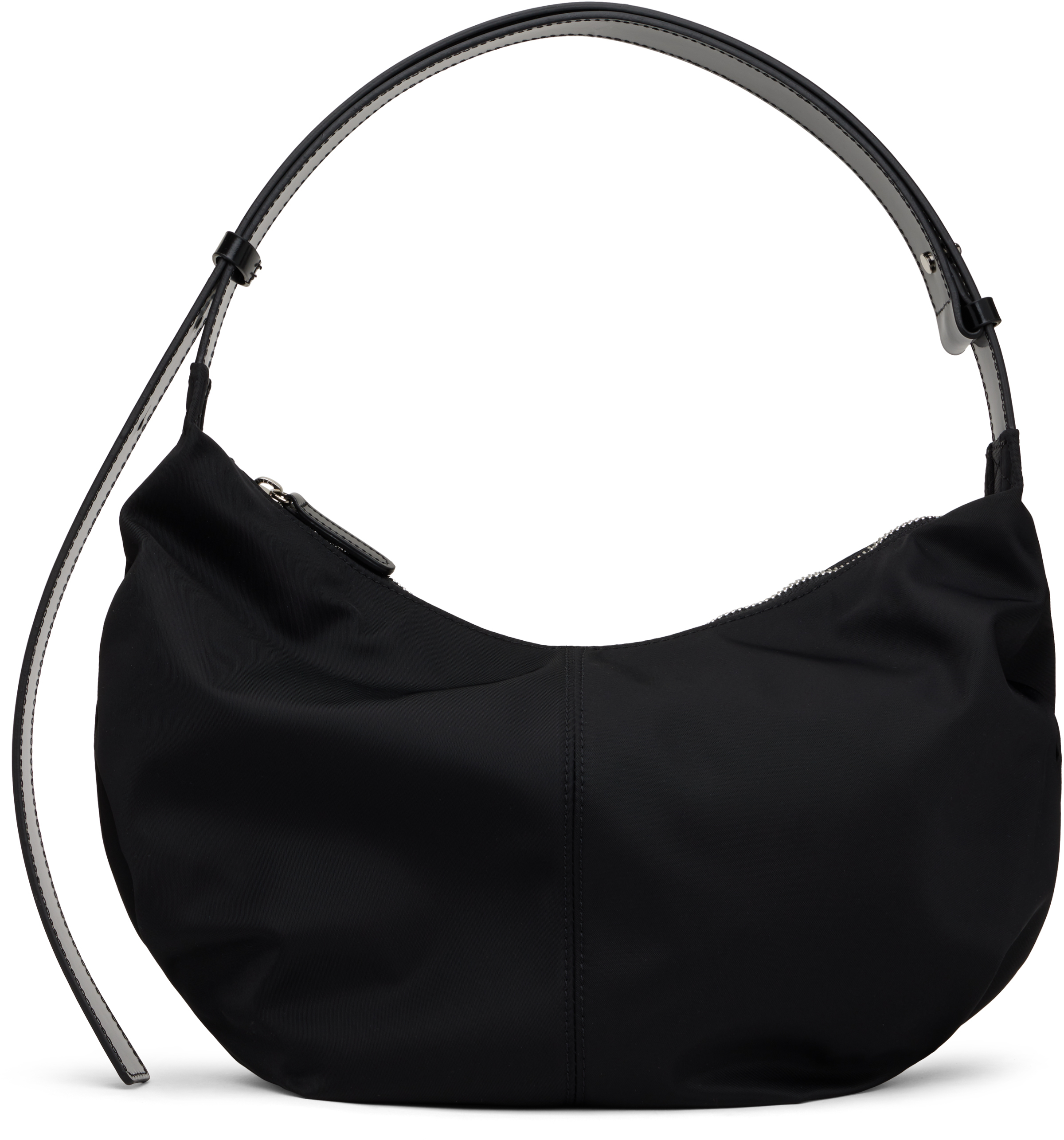 Black HT Nylon Shoulder Bag by Nothing Written on Sale