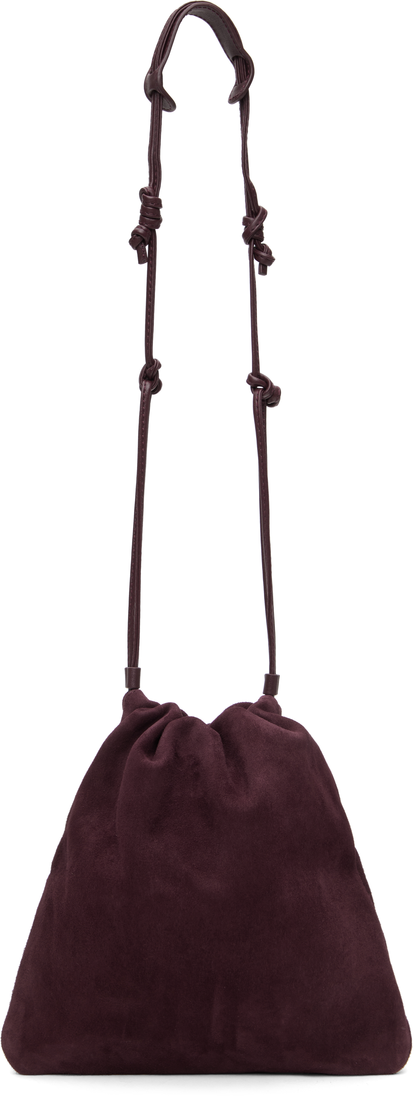 ◇NOTHING WRITTEN◇ Fatu shouder bag (Wine suede) Burgundy Fatu Shoulder Bag by Nothing Written on Sale