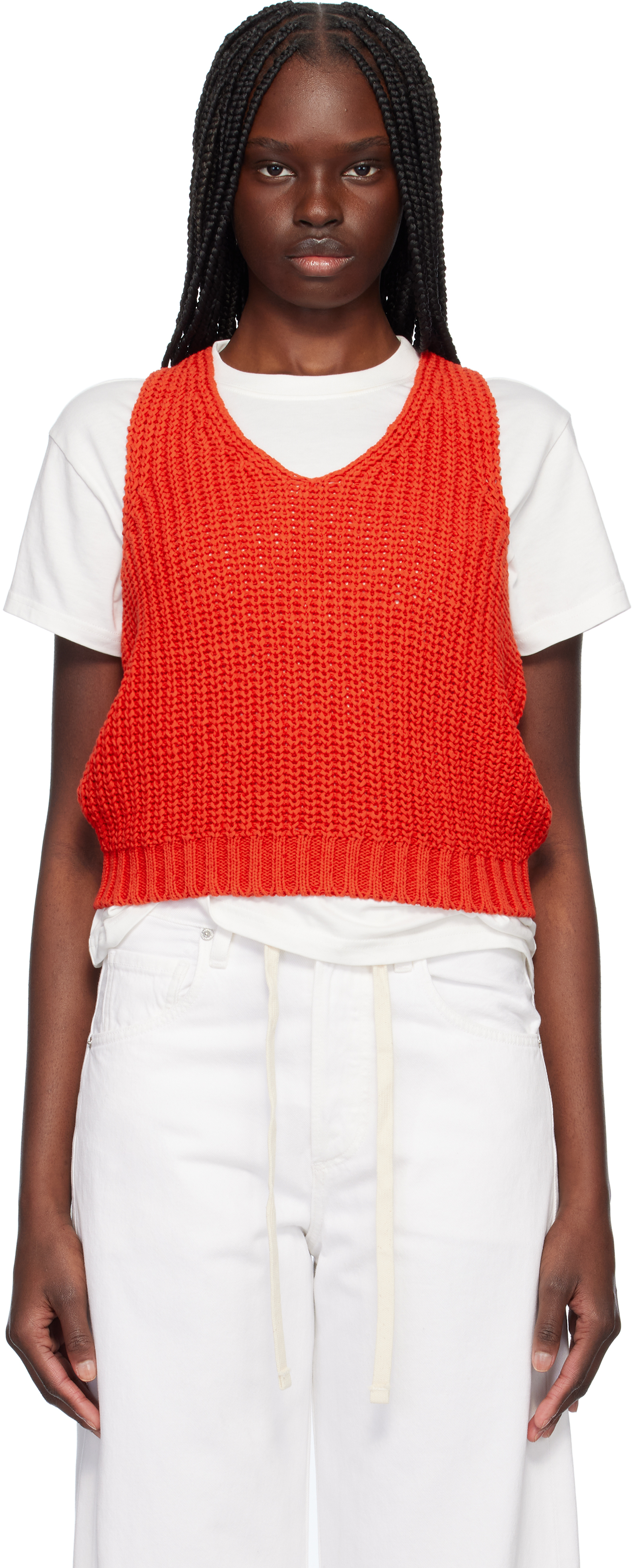 Red Greta Knit Tank Top