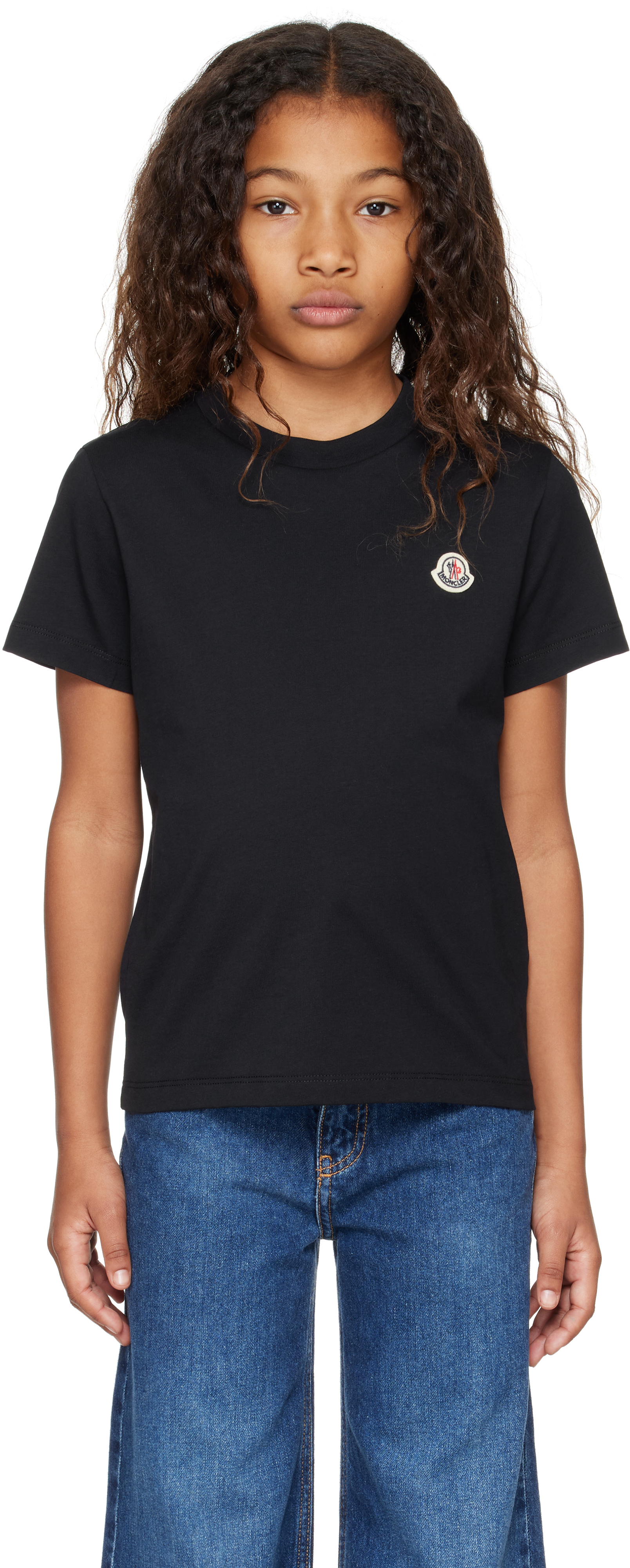 Moncler Enfant ジュニア｜マルチカラー ロゴパッチ コットン T
