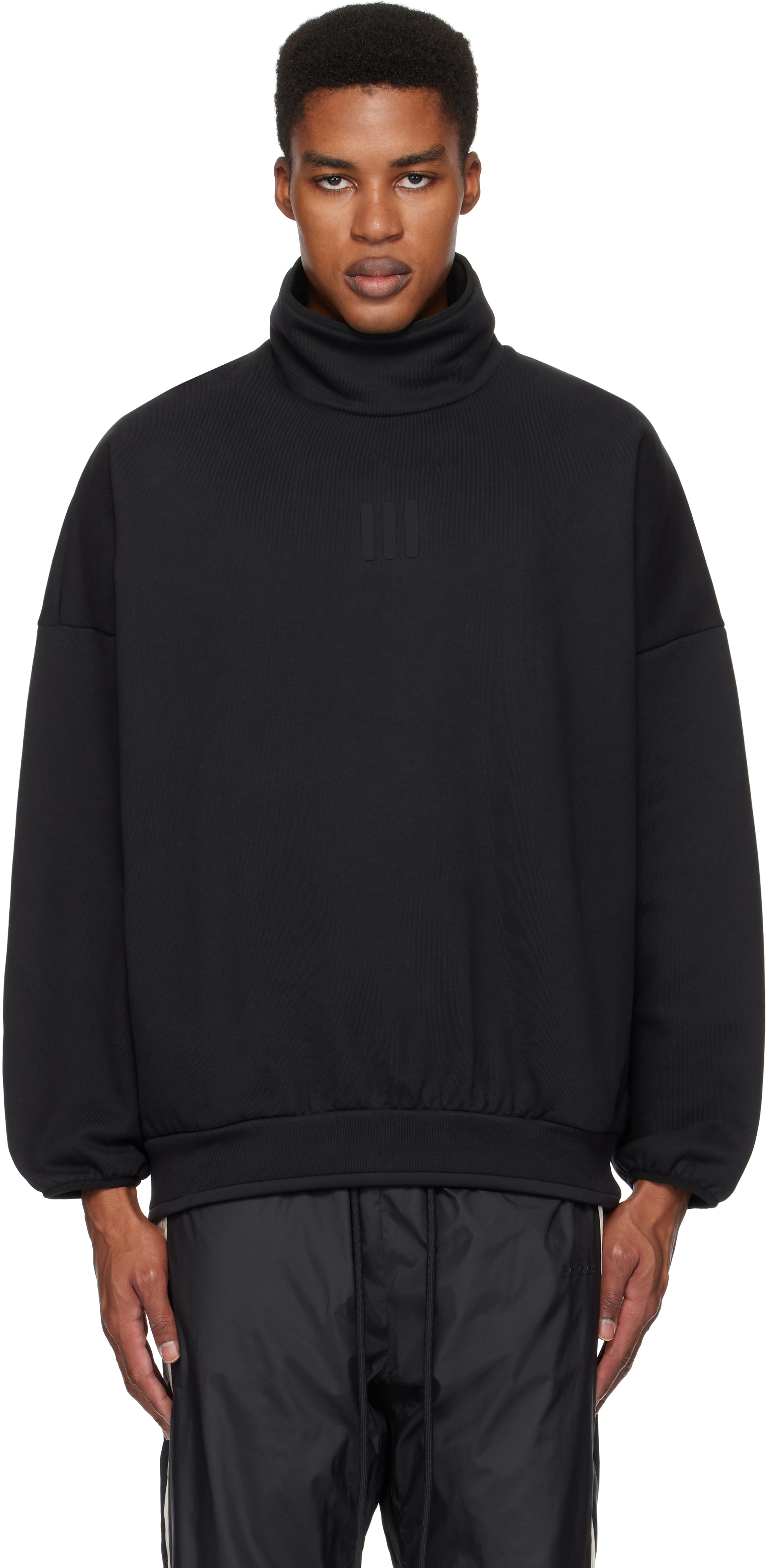 Black adidas Originals Edition Heavy Fleece Turtleneck