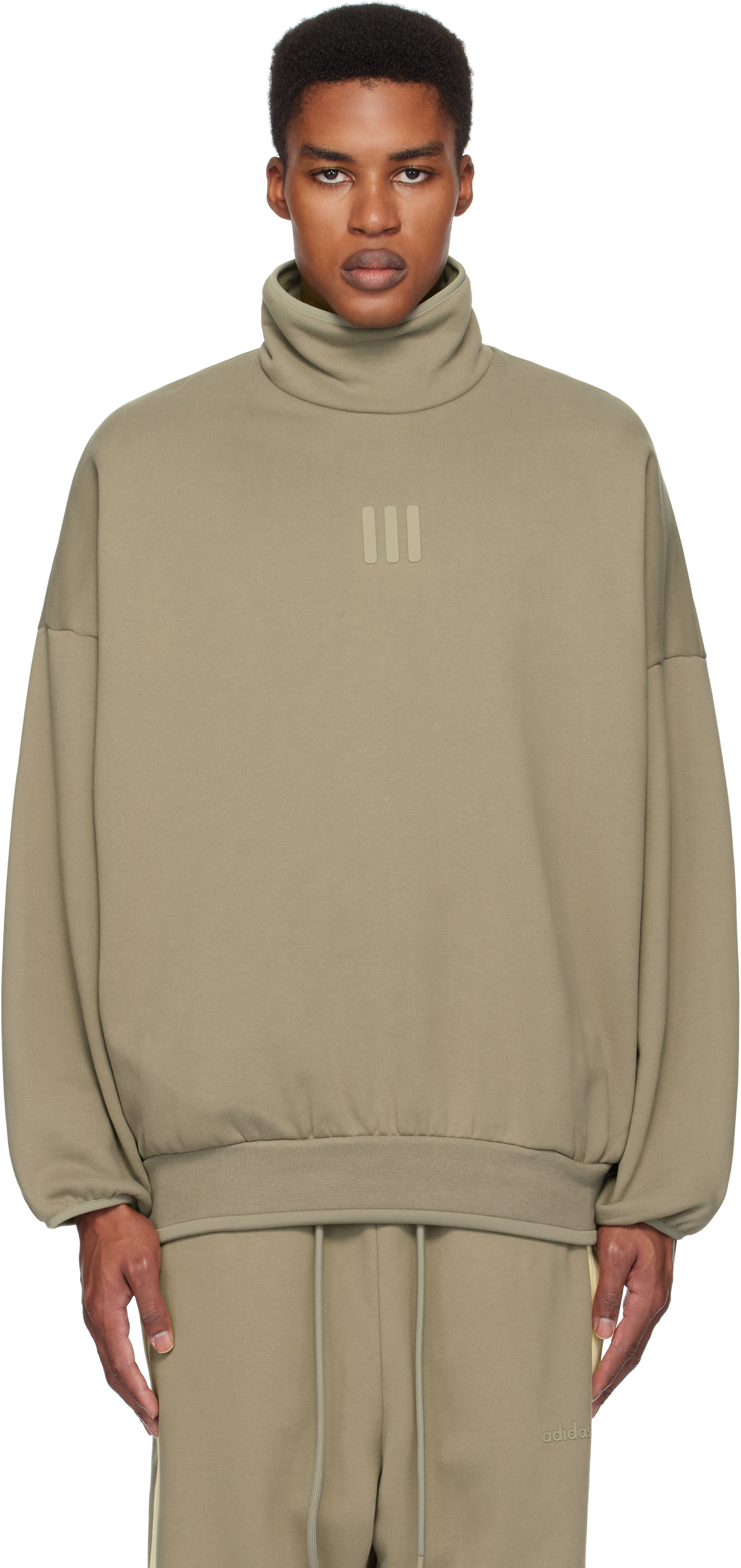 Gray adidas Originals Edition Heavy Fleece Turtleneck