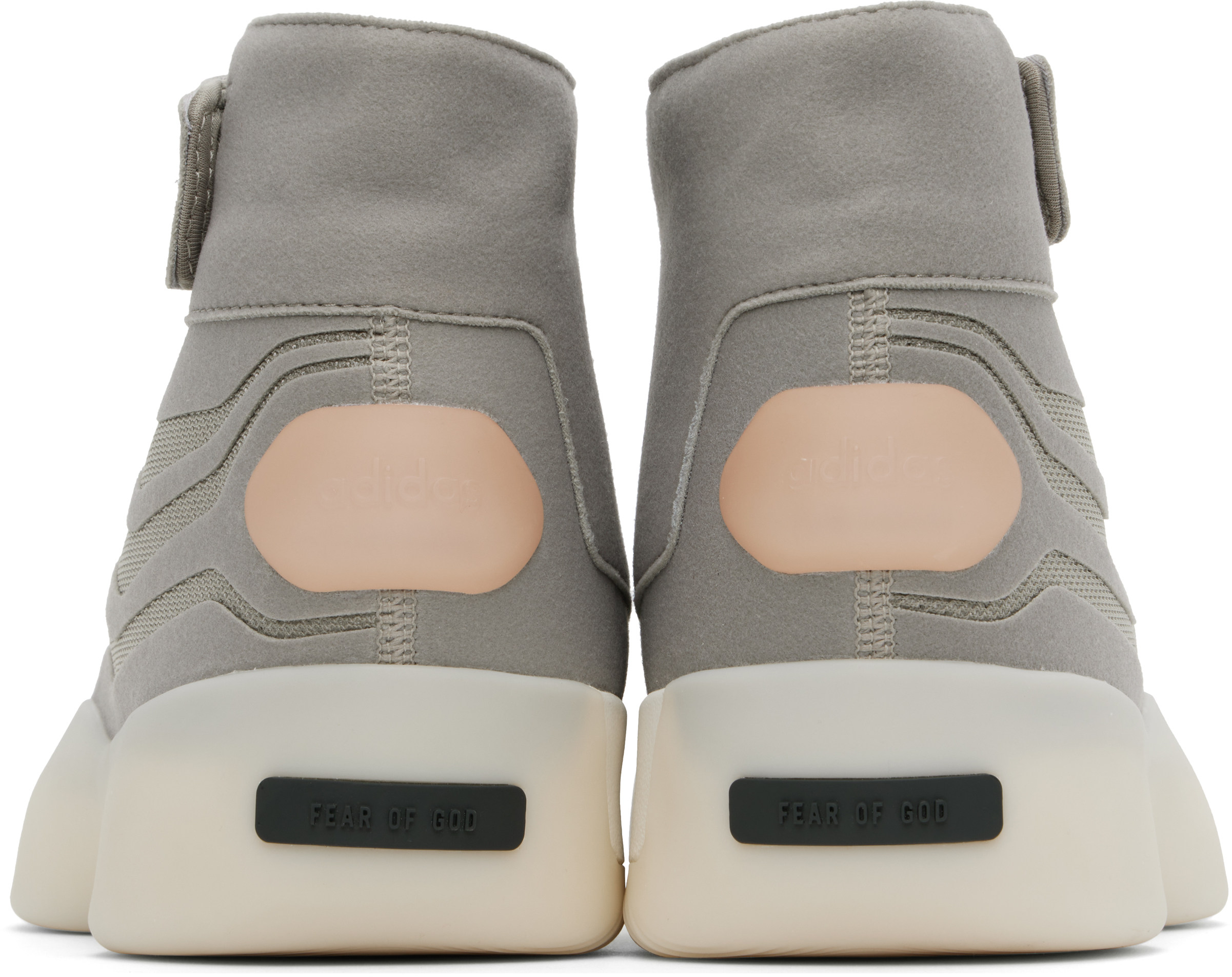 Fear Of God Athletics Gray Adidas Originals Edition Ii Basketball Hi Sneakers In Putty Beige/putty Be