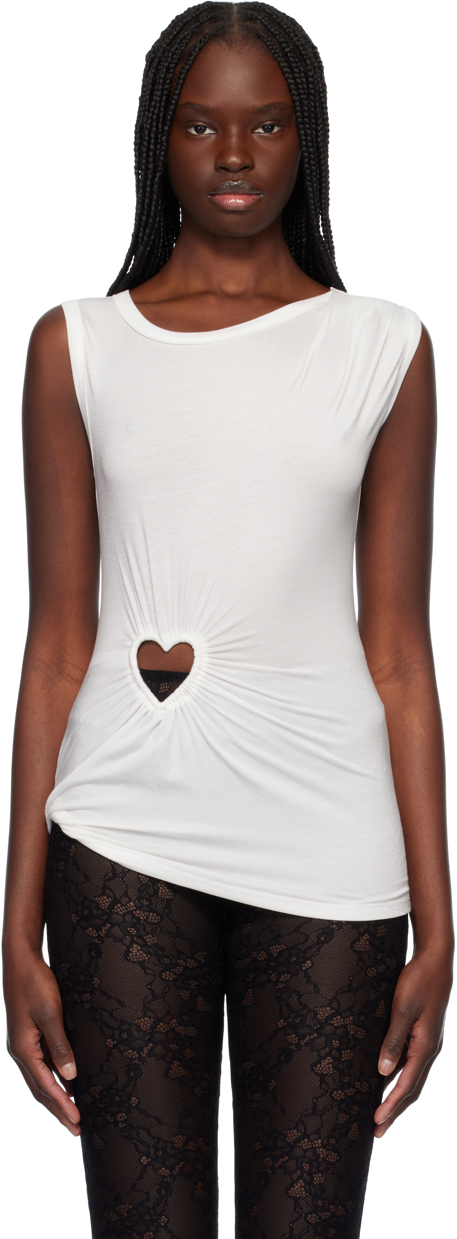 Black Heart Shape Tank Top