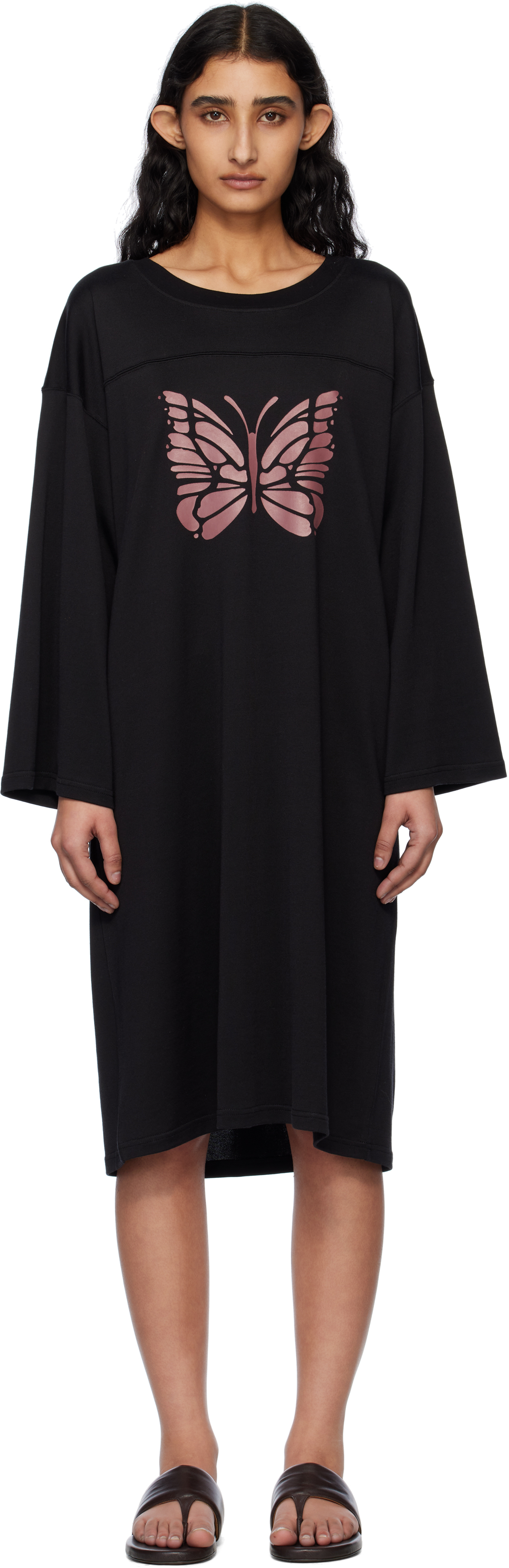 Black Hockey Midi Dress