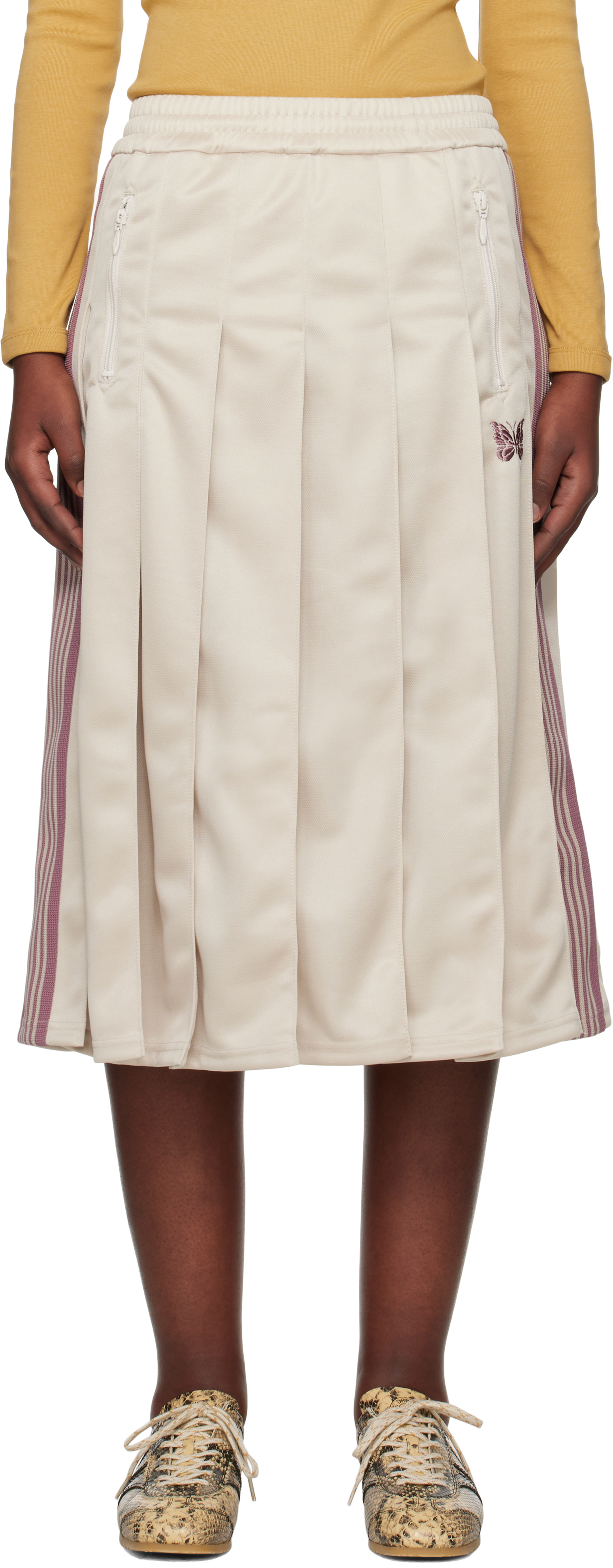 パンツ Needles SS25 PLEATED TRACK SKIRT Needles / Pleated Track Skirt - Poly Smooth (Sax)